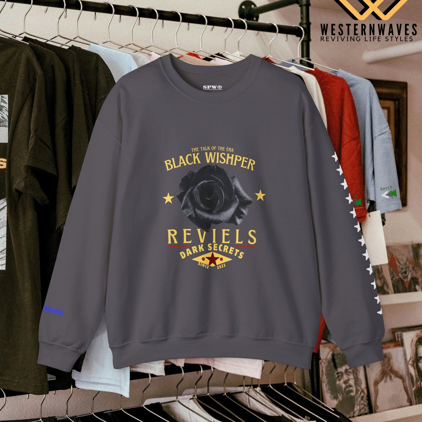 Unisex Heavy Blend™ Crewneck Sweatshirt_ N2 Series SPW UHBCSS PT2WV011_Limited Edition Pure Luxuryby WesternWaves: