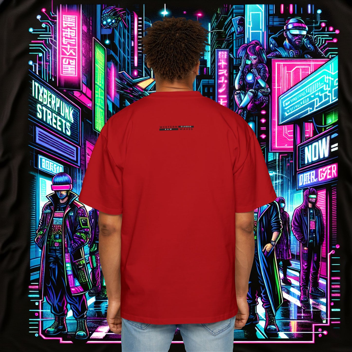 Men's Oversized Graphic Tee_ Series N8+ MENSOSGTEE PT2WW001_ Series SHD 008_ Limited Edition Unique Casual Wear by WesternWaves: