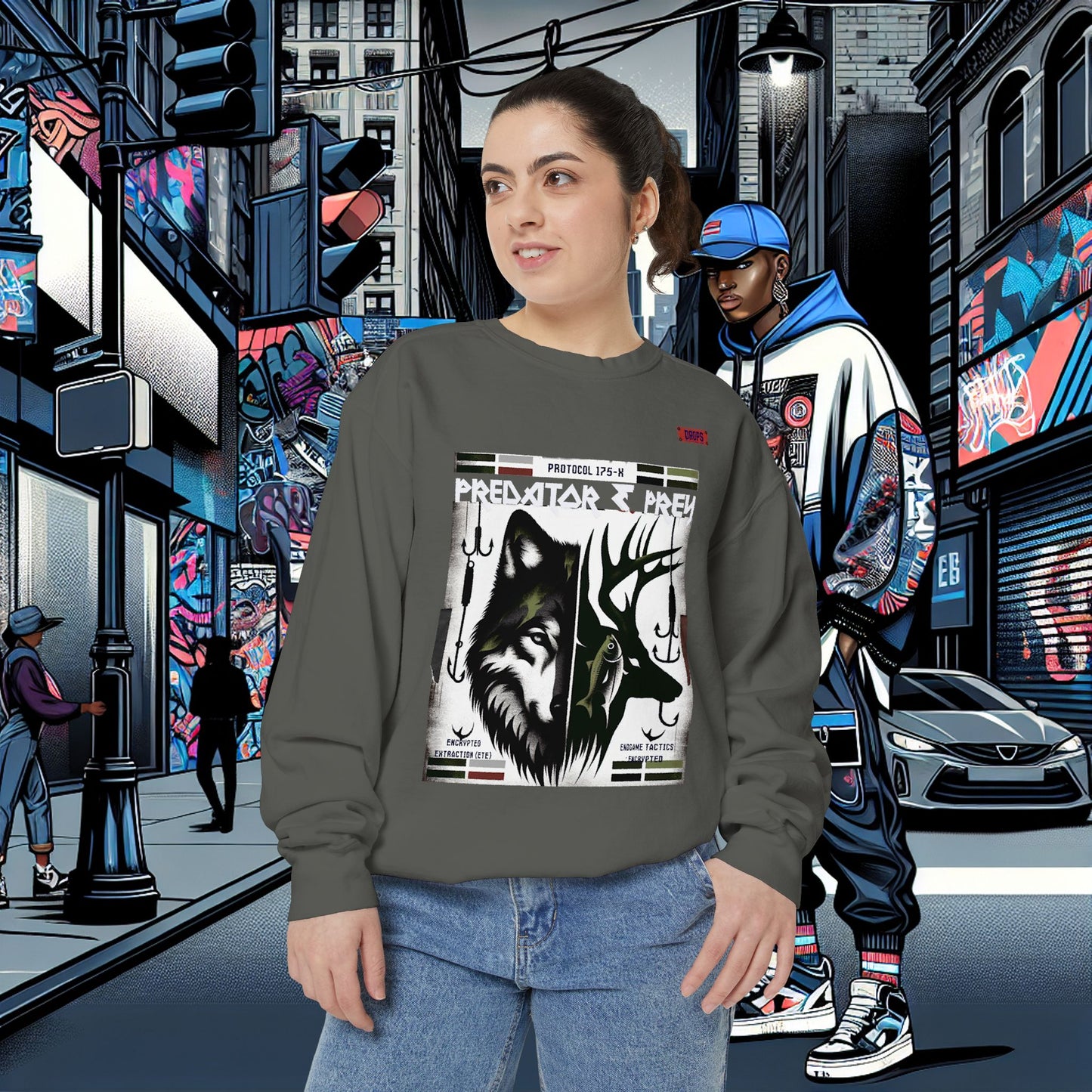 Predator & Prey Sweatshirt_ 03 Sep 2025_ Cozy Unisex Pullover, Nature Lover Apparel, Gifts for Wildlife Enthusiasts, Fall Fashion Layer