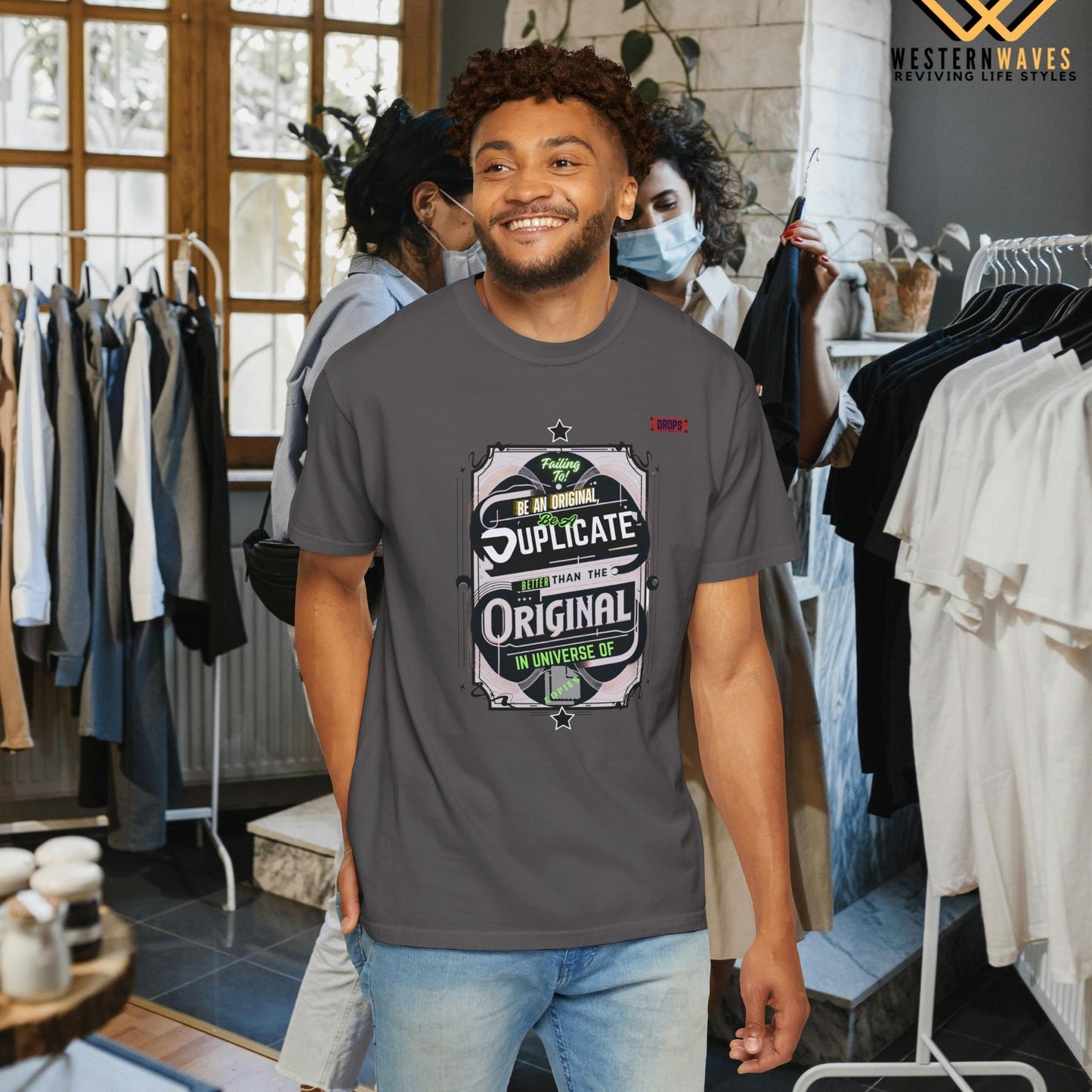 unisex garment-dyed t-shirt_ 09 July 2025_ Limited Edition Everyday Casual Wear by WesternWaves: