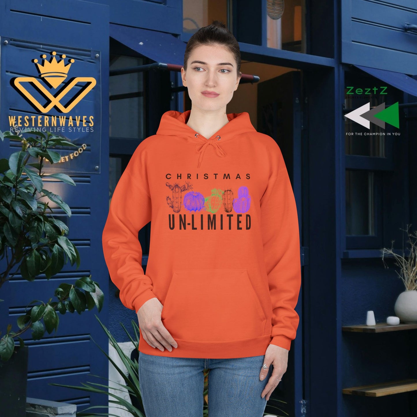 Unisex EcoSmart® Pullover Hoodie Sweatshirt_ N2 Series SPW USESPOHSS PT2WW001_ 2024 X’Mas Limited Edition by WesternWaves: