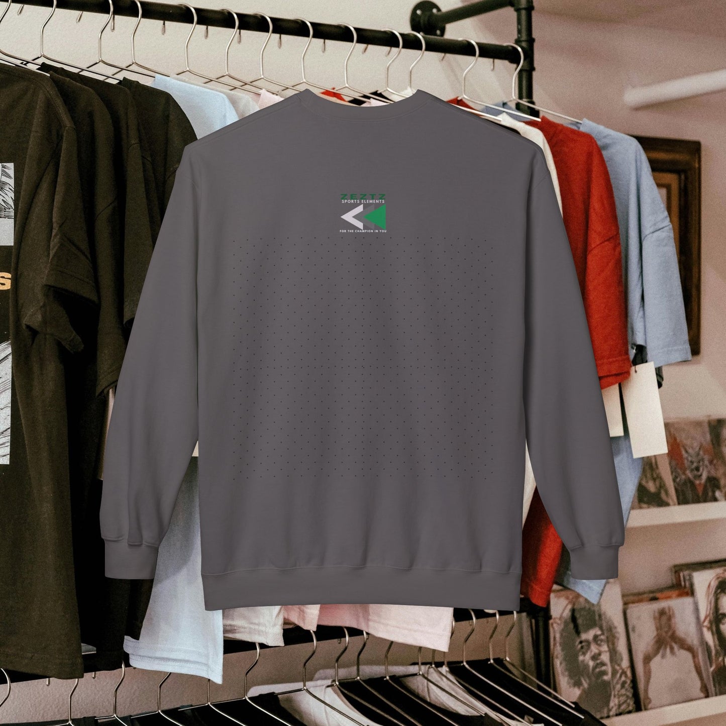 Unisex Midweight Softstyle Fleece Crewneck Sweatshirt_ N2 Series USMWSSFCNSS PT2WW001_ ‘ZeztZ’ Brand Limited Edition Statement of Style & Sustainability by WesternWaves: