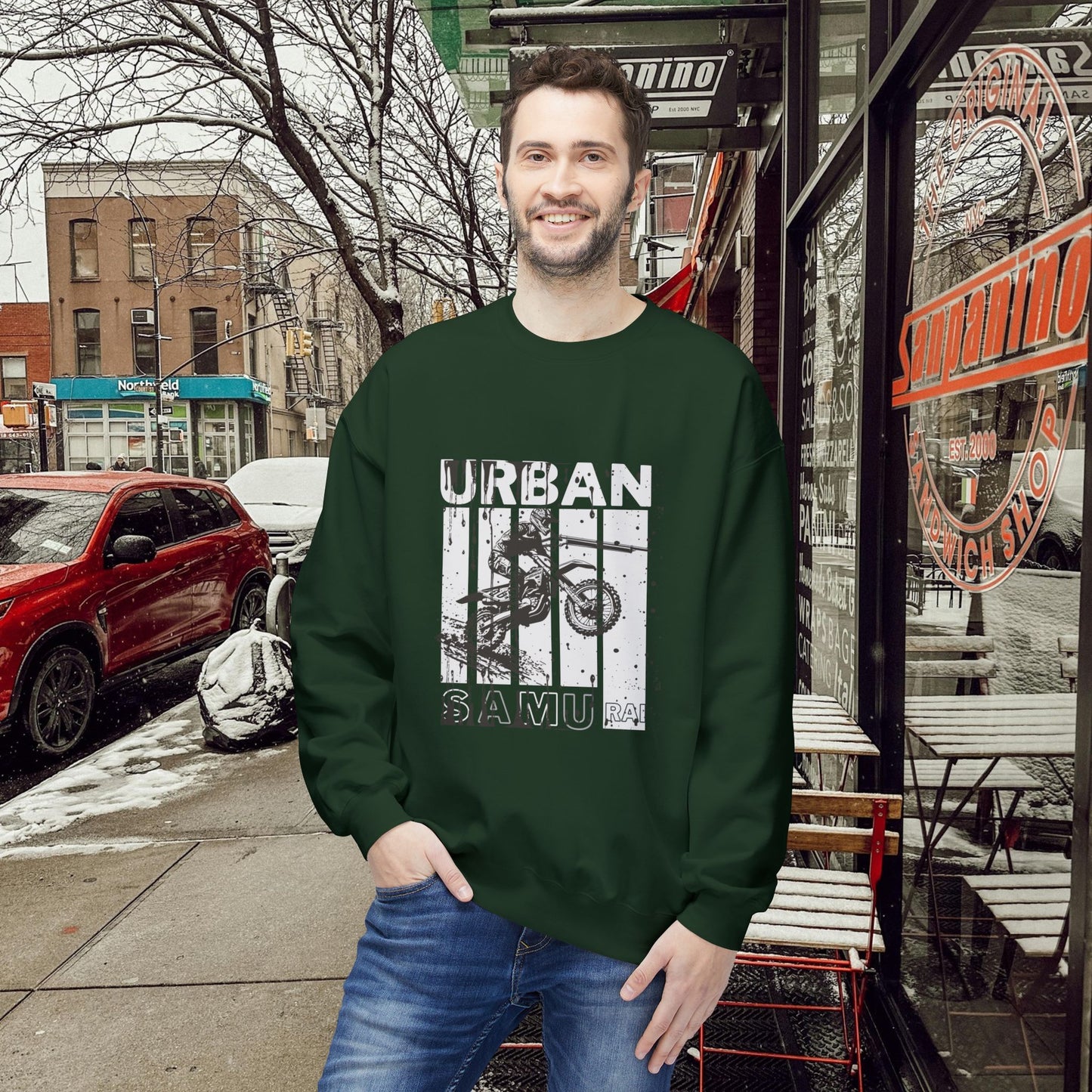 Unisex Midweight Softstyle Fleece Crewneck Sweatshirt_ N2+ Series USMWSSFCNSS PT2WW009_ Limited Edition Stylish Eco-conscious Raw Classic by WesternWaves: