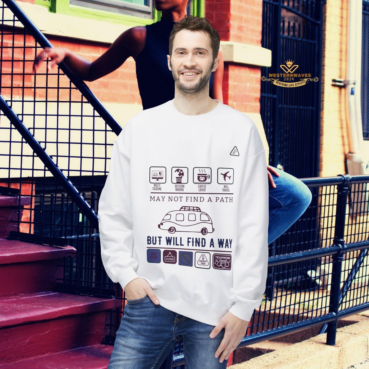 Inspirational Travel Crewneck Sweatshirt - 'May Not Find a Path, But Will Find a Way'_ 02 May 2025_ 001