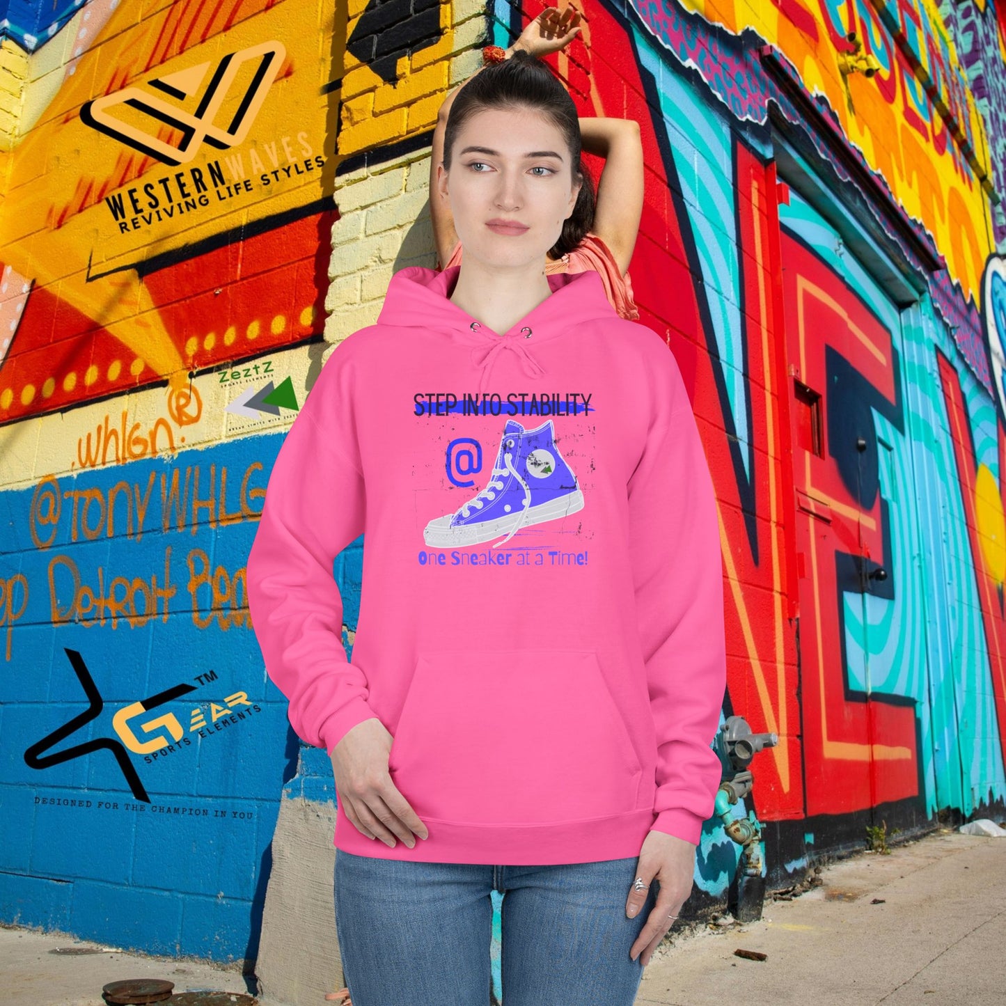 Unisex EcoSmart® Pullover Hoodie Sweatshirt_ N2 Series SPW USESPOHSS PT2WW001_ LImited Edition Quality Garment by WesternWaves: