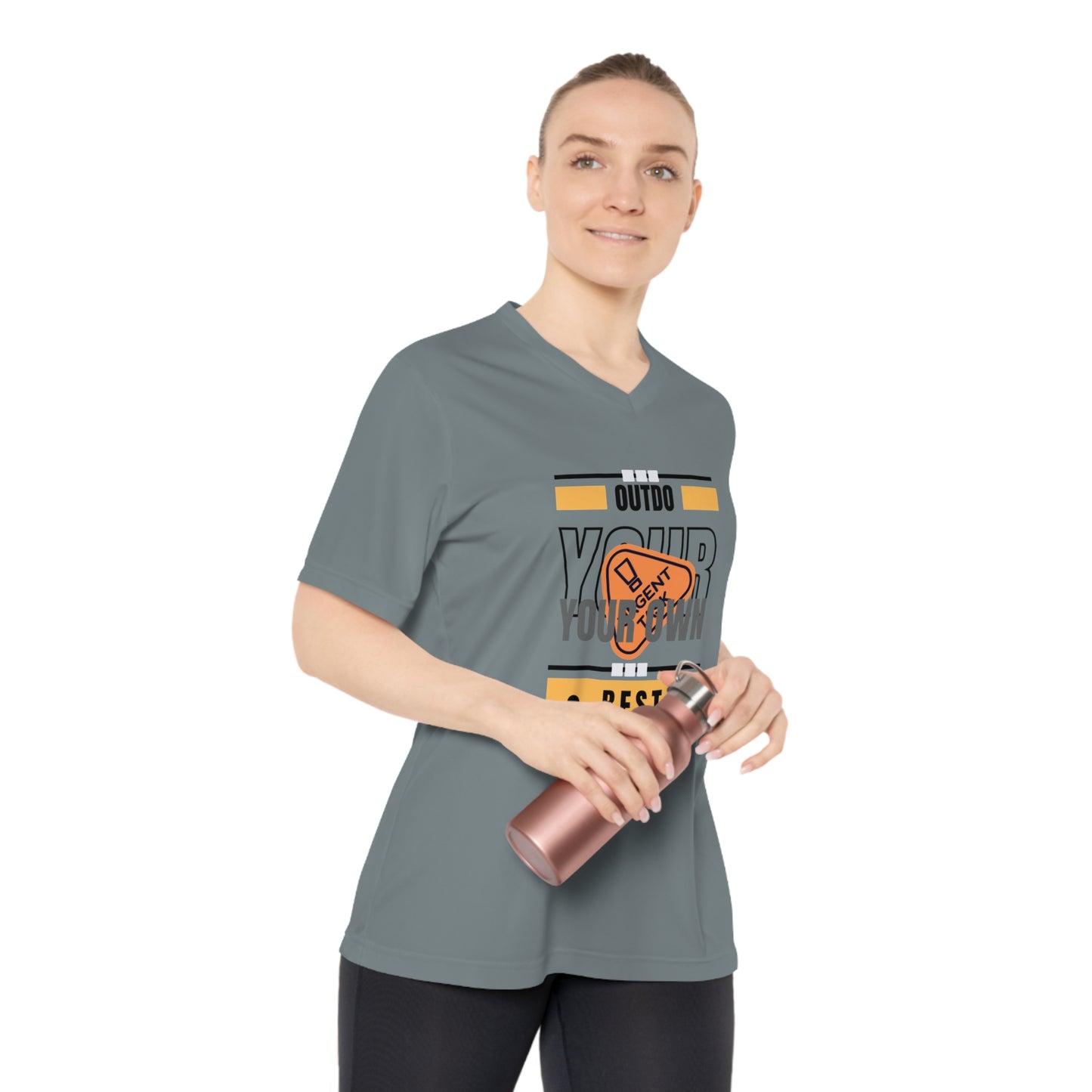 Women's Performance V-Neck T-Shirt_ N2 Series WPVNTS PT2WW001_ Limited Edition Reliable High-Performance Reliable Companion Under ‘EagalZ’ Series of Sports Elements by WesternWaves: