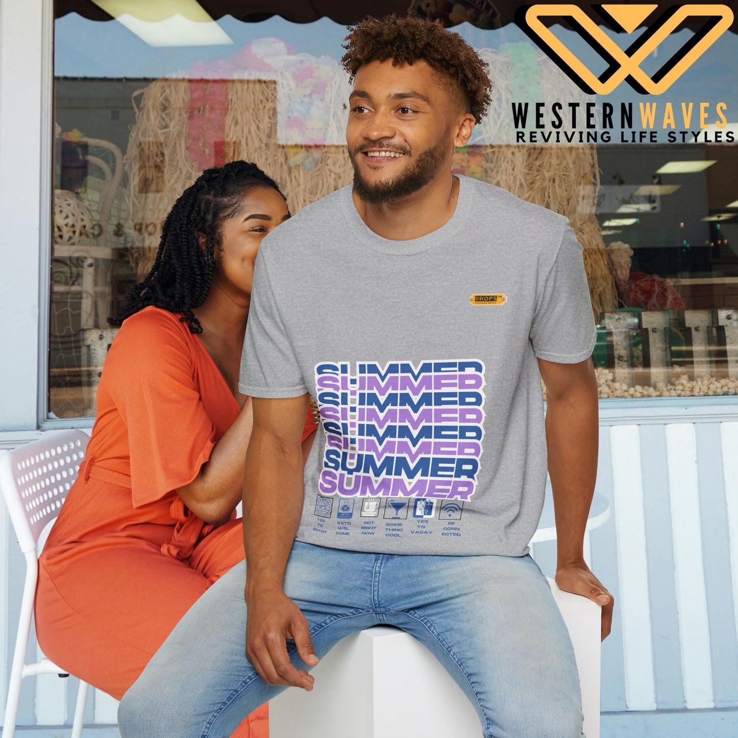 Unisex Softstyle T-Shirt_ N2* Series SPW USSTS FT2WW010_ Redefine Relaxation Limited Edition by WesternWaves: