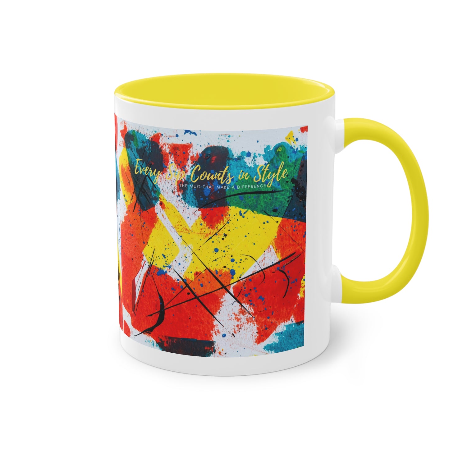 Two-Tone Coffee Mug, 11oz_ N2 Series TTCMUG PT2WW003_ Limited Edition Sipping Experience Both Pleasurable & Convenient by WesternWaves: