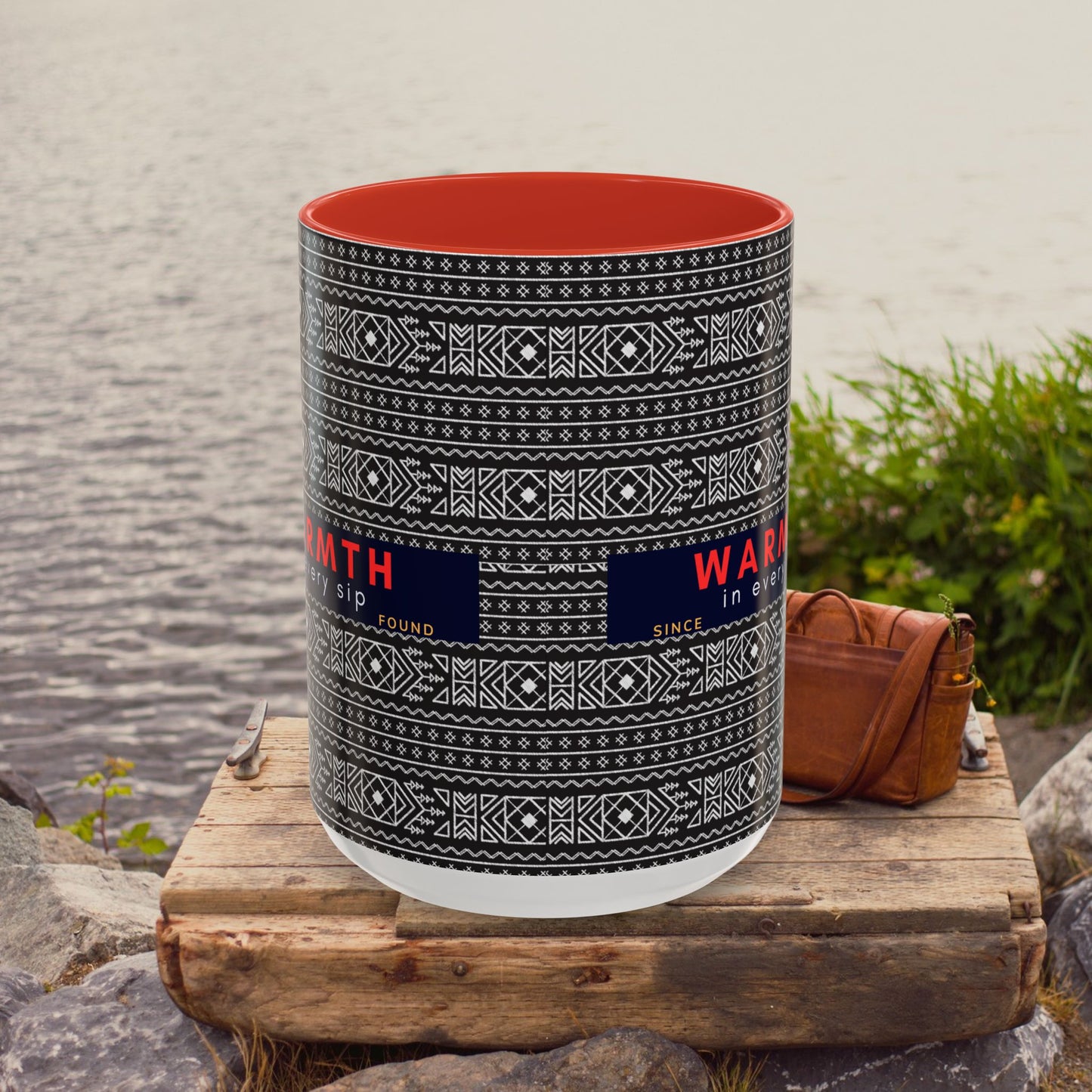 Accent Coffee Mug 11, 15oz_ N2 Series SPW ACM11OZ PT2WW007_ Vibrant Limited Edition Design by WesternWawes: