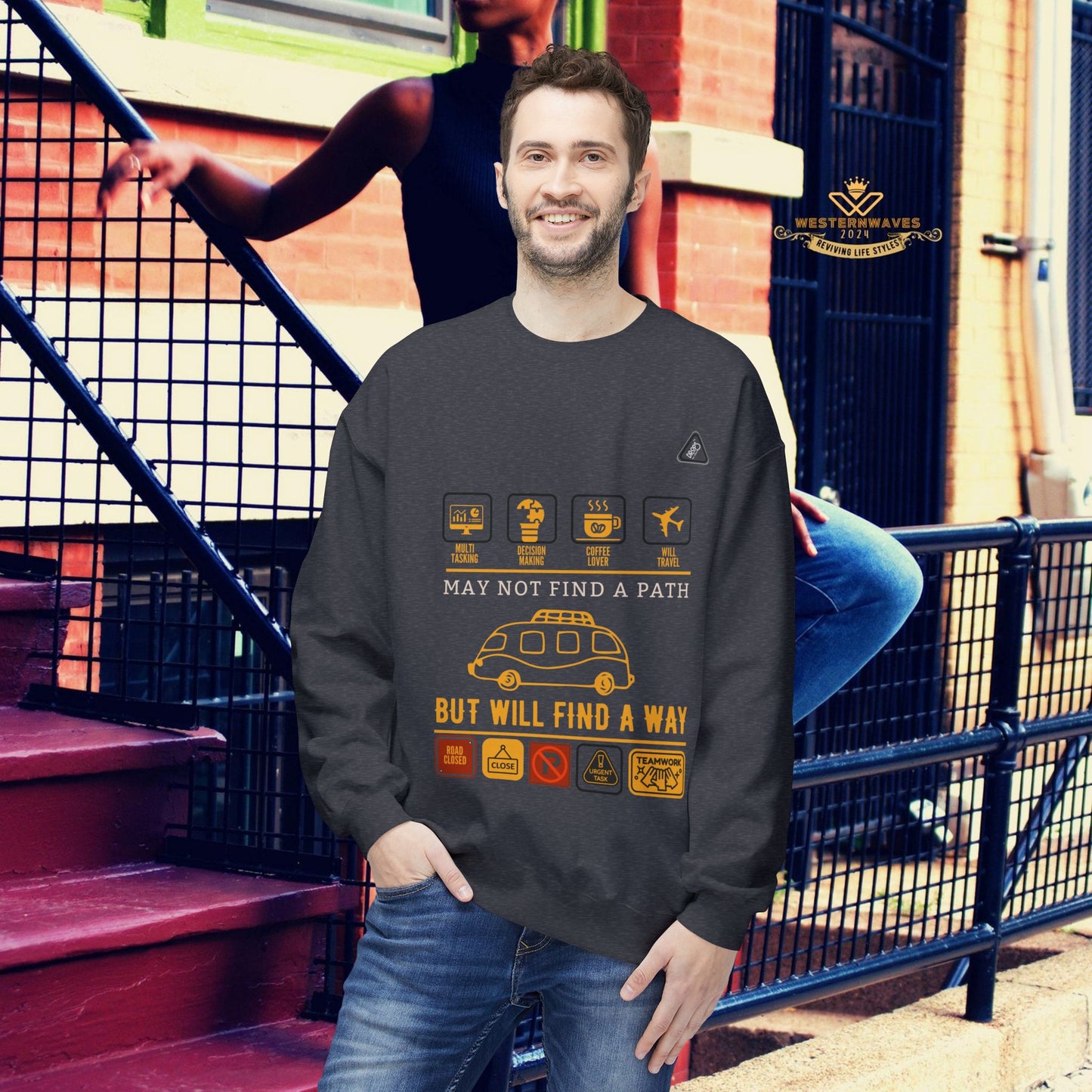Inspirational Travel Crewneck Sweatshirt - 'May Not Find a Path, But Will Find a Way'_ 02 May 2025_ 001