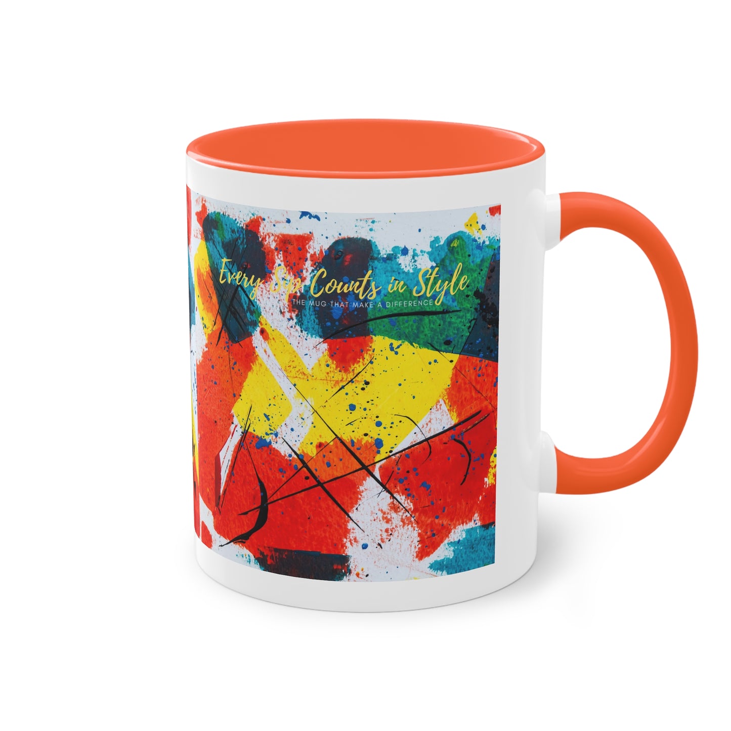 Two-Tone Coffee Mug, 11oz_ N2 Series TTCMUG PT2WW003_ Limited Edition Sipping Experience Both Pleasurable & Convenient by WesternWaves: