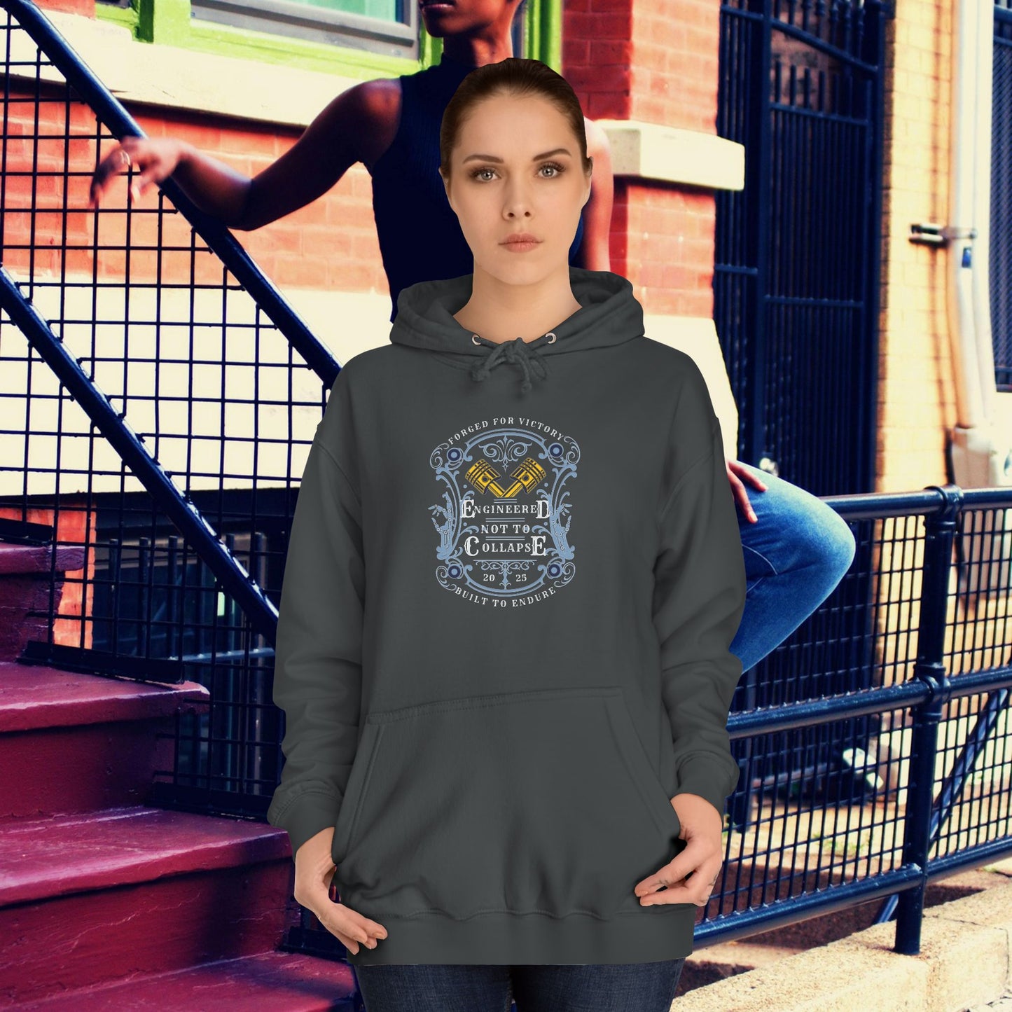 Unisex College Hoodie_  N2 Series SPW USCH PT2WW004_ Limited Edition Timeless Unisex Design by WesternWaves: