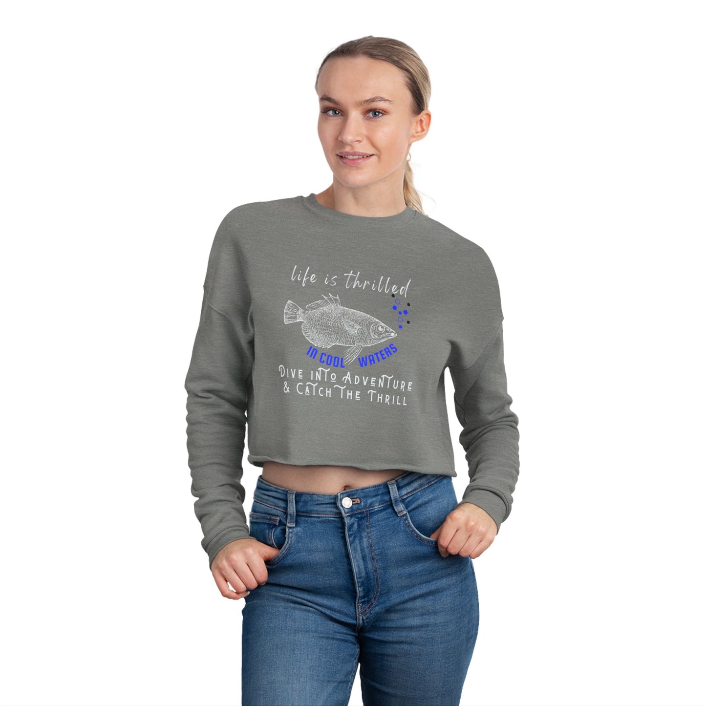 Women's Cropped Sweatshirt_ N2 Series SPW WCSS PT2WW003_ Limited Edition Utmost Comfort by WesternWaves: