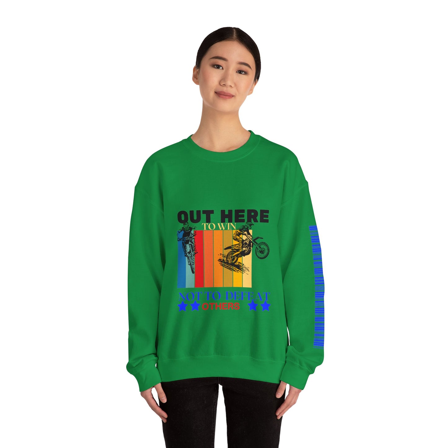 Unisex Heavy Blend™ Crewneck Sweatshirt_ N2 Sports Series SPW UHBCSS PT2WW003_ Limited Edition ‘Zeztz’ Brand Sports Elementz by WesternWaves: