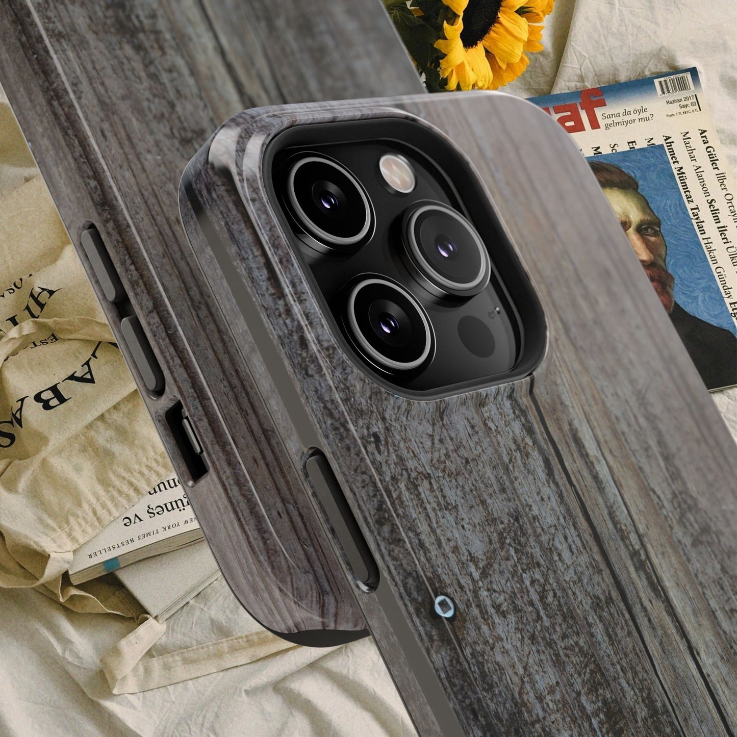 Impact-Resistant Tough Cases_ iPhone Case_ Series N8+ TCPCASE PT2WW006_ Limited Edition  Wooden Grain Phone Case for iPhones by WesternWaves:
