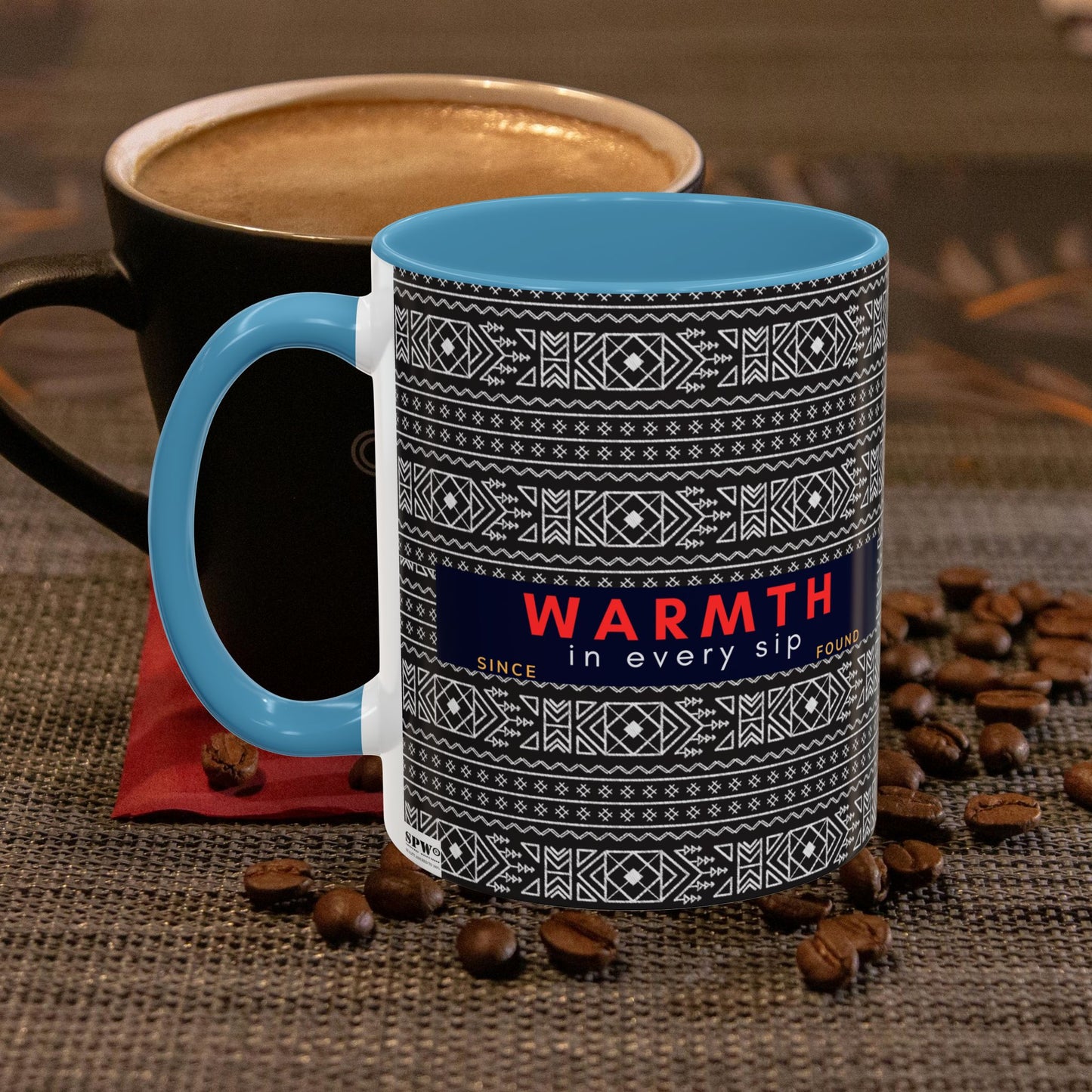 Accent Coffee Mug 11, 15oz_ N2 Series SPW ACM11OZ PT2WW007_ Vibrant Limited Edition Design by WesternWawes: