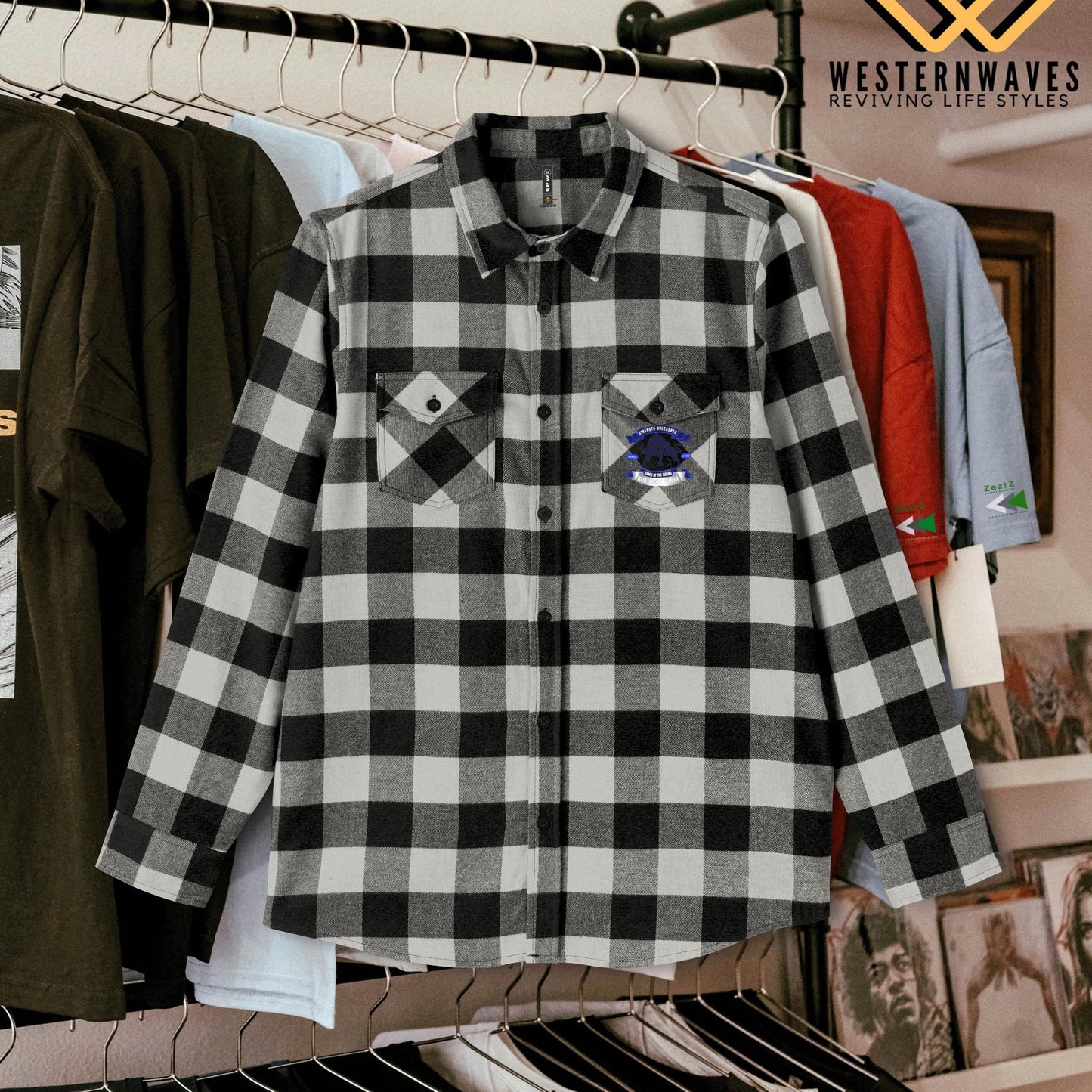 Unisex Flannel Shirt_ N3+ Series USFS PT2WW001_ Limited Edition Personalized Flannel Shirt by WesternWaves: