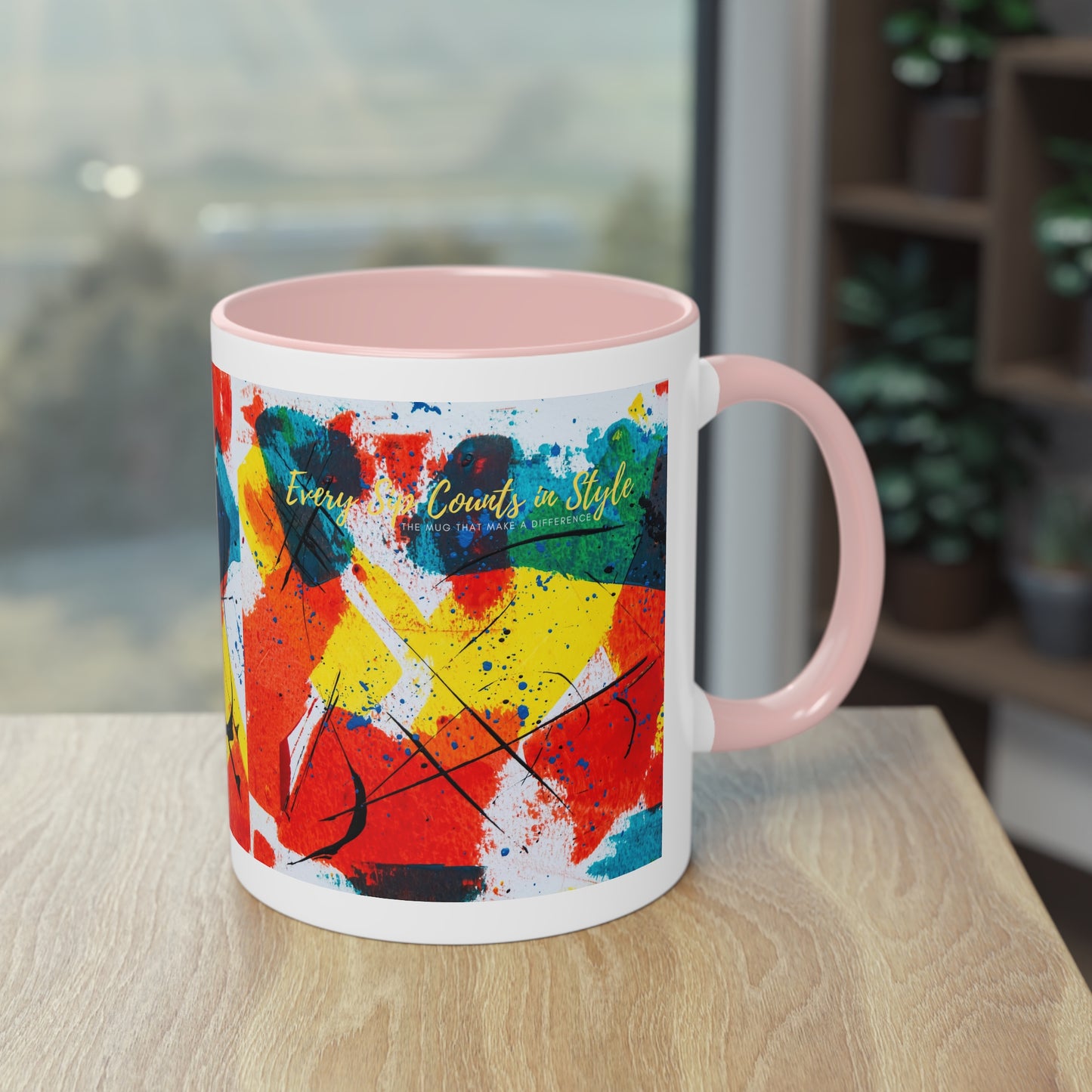 Two-Tone Coffee Mug, 11oz_ N2 Series TTCMUG PT2WW003_ Limited Edition Sipping Experience Both Pleasurable & Convenient by WesternWaves: