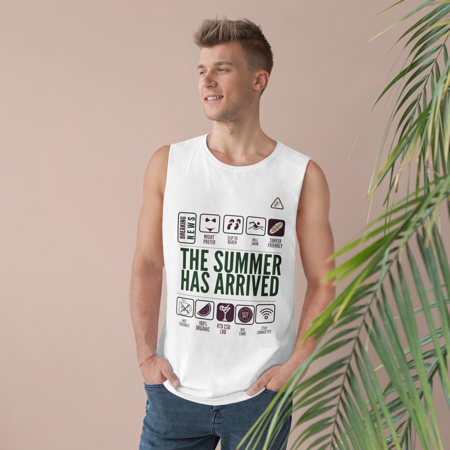 Unisex Summer Vibes Tank Top - 'The Summer Has Arrived' – Organic Cotton_ 09 May 2025_ 001