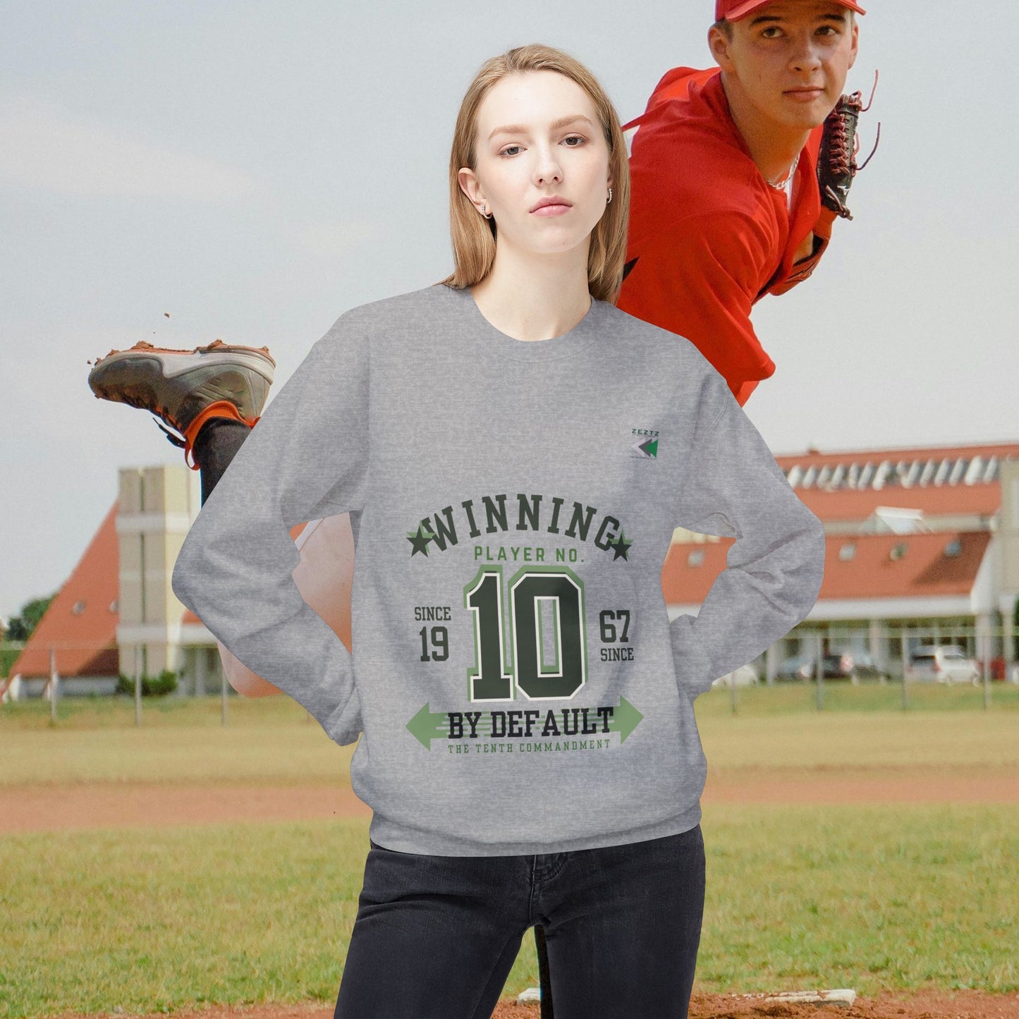 Unisex Midweight Softstyle Fleece Crewneck Sweatshirt_ N2 Series USMWSSFCNSS PT2WW001_ ‘ZeztZ’ Brand Limited Edition Statement of Style & Sustainability by WesternWaves: