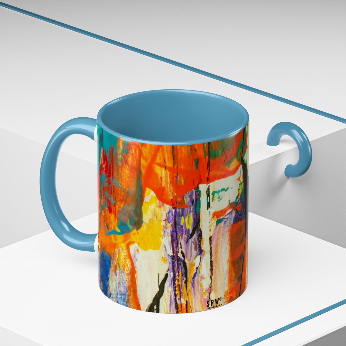 Accent Coffee Mug (11, 15oz)_ N2 Series SPW ACMUG PT2WW002_ Limited Edition Mug by WesternWaves: