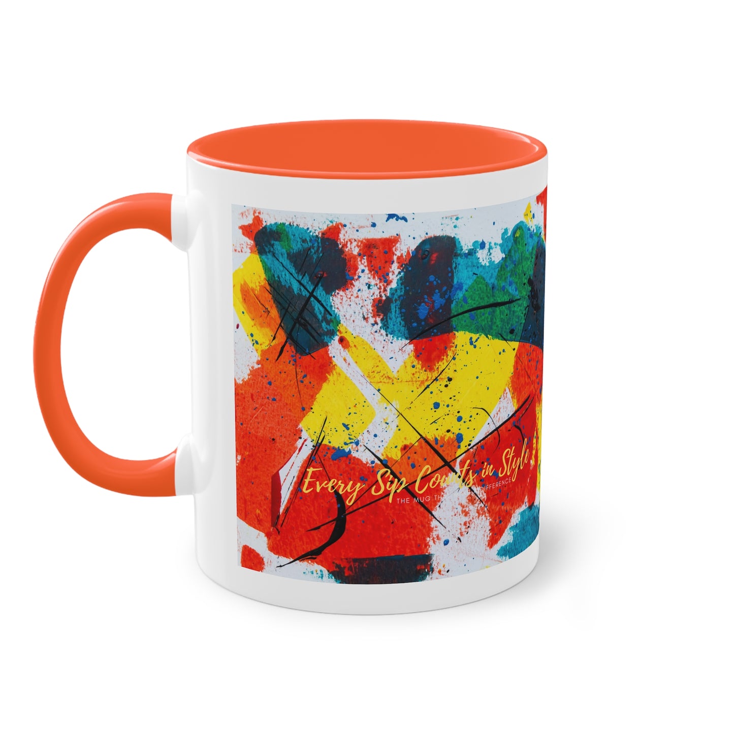 Two-Tone Coffee Mug, 11oz_ N2 Series TTCMUG PT2WW003_ Limited Edition Sipping Experience Both Pleasurable & Convenient by WesternWaves: