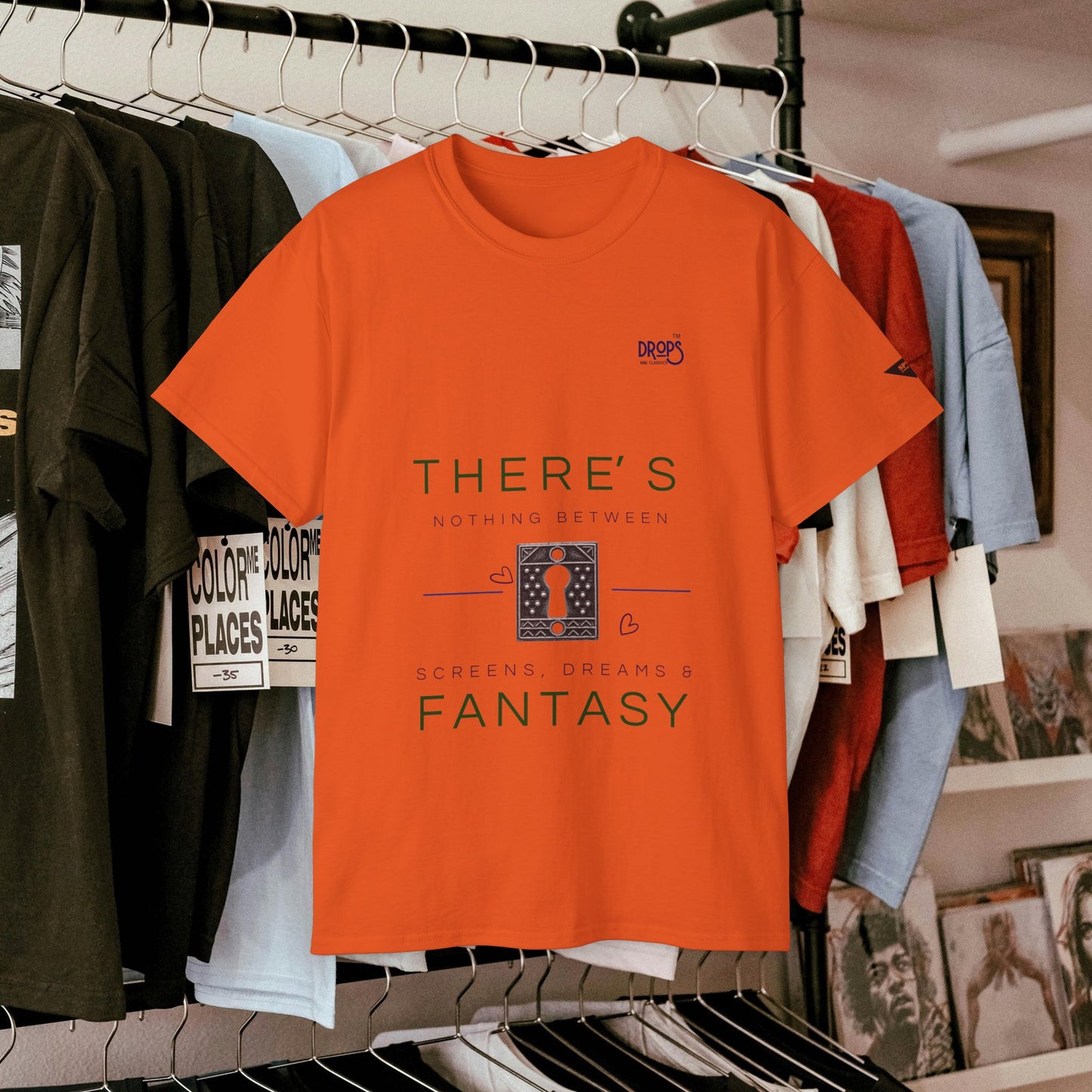 Unisex Ultra Cotton Tee - "There's Nothing Between Screens, Dreams & Fantasy" T-Shirt - Perfect for Dreamers and Creatives_ 07 May 2025_ 001