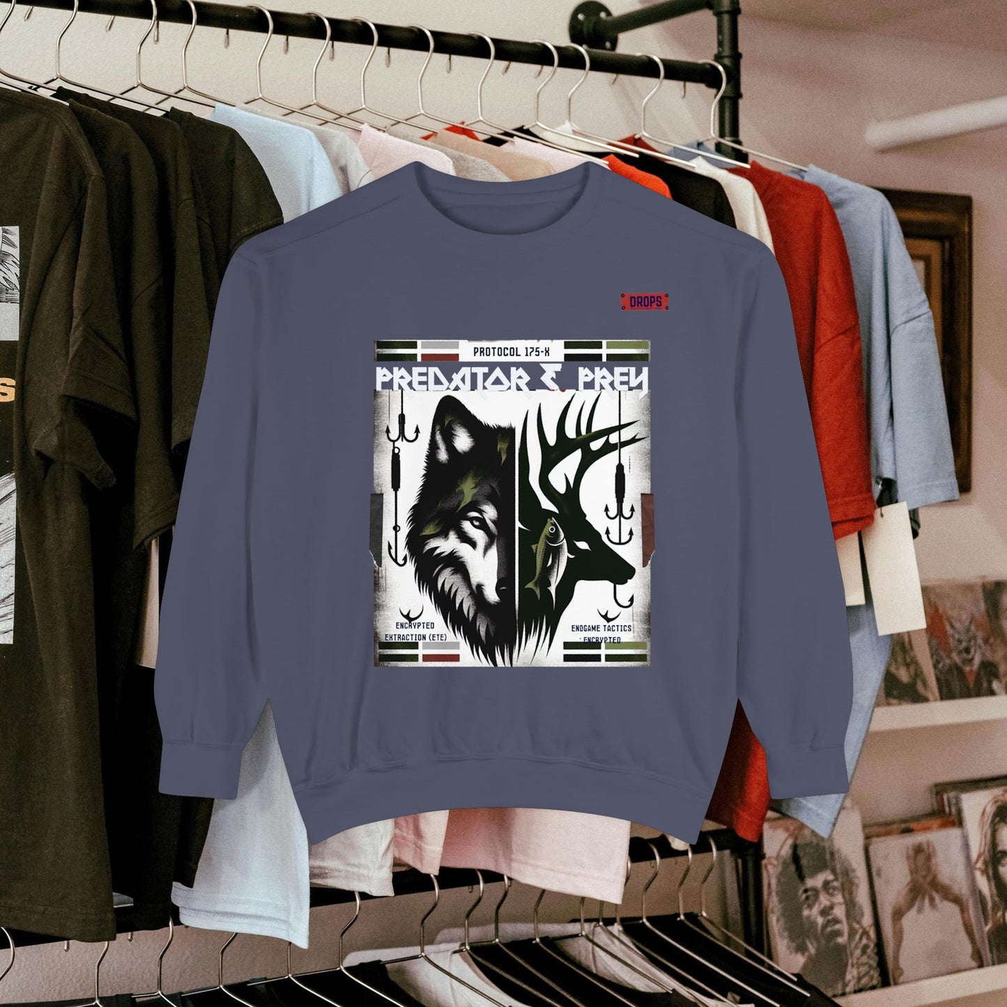 Predator & Prey Sweatshirt_ 03 Sep 2025_ Cozy Unisex Pullover, Nature Lover Apparel, Gifts for Wildlife Enthusiasts, Fall Fashion Layer
