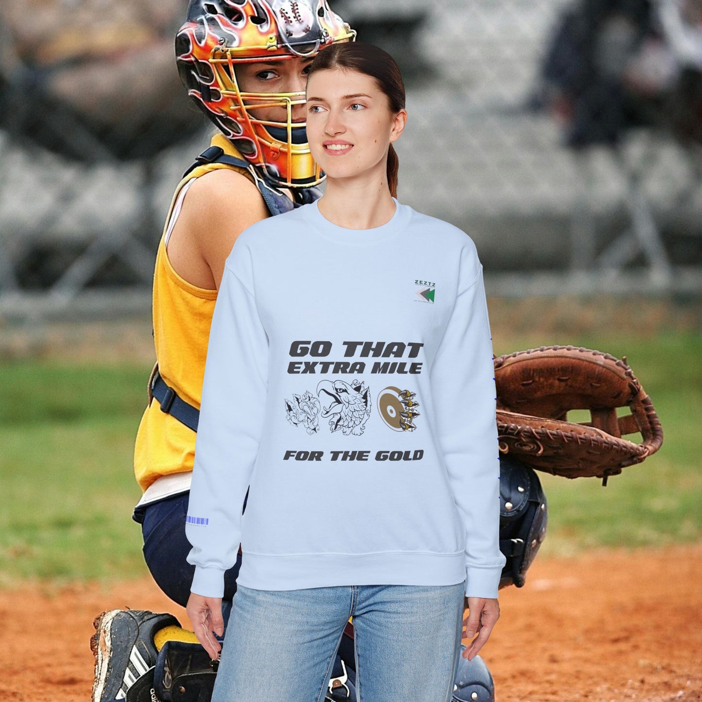 Unisex Heavy Blend™ Crewneck Sweatshirt_ N2 Sports Series UHBCSS PT2WW005_ Limited Edition ‘Zeztz’ Brand Sports Elements by WesternWaves: