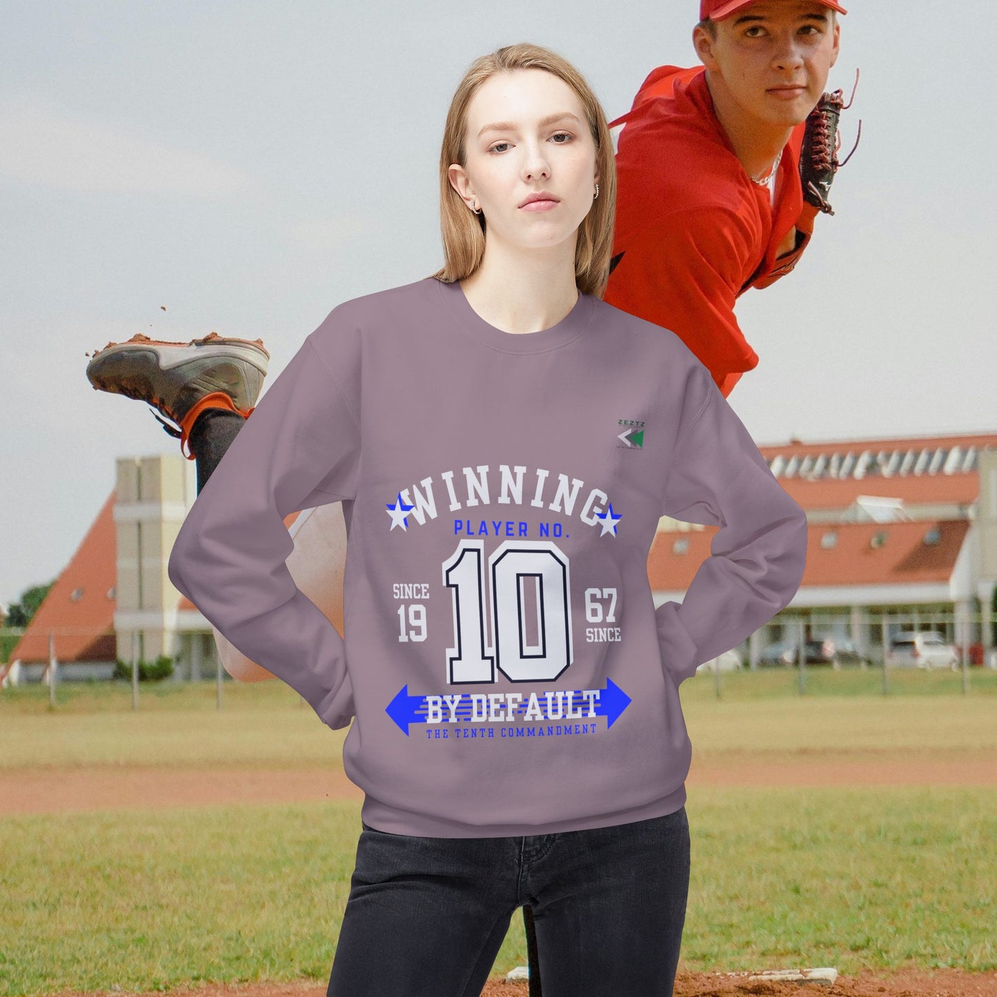 Unisex Midweight Softstyle Fleece Crewneck Sweatshirt_ N2 Series USMWSSFCNSS PT2WW001_ ‘ZeztZ’ Brand Limited Edition Statement of Style & Sustainability by WesternWaves: