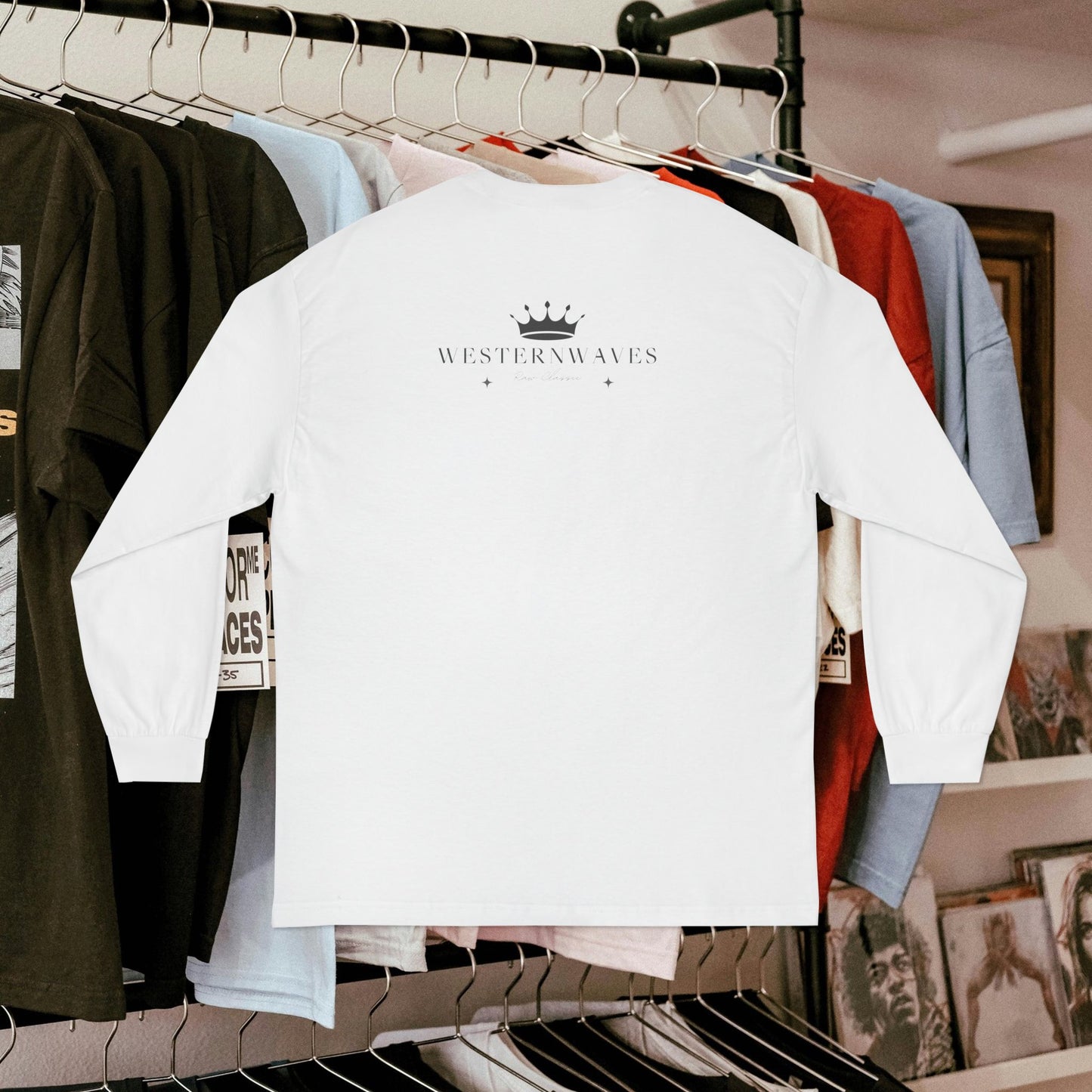 Unisex Classic Long Sleeve T-Shirt_ N2 Series CLSTS PT2WW002_ Limited Edition 100% US Cotton product by WesternWaves: