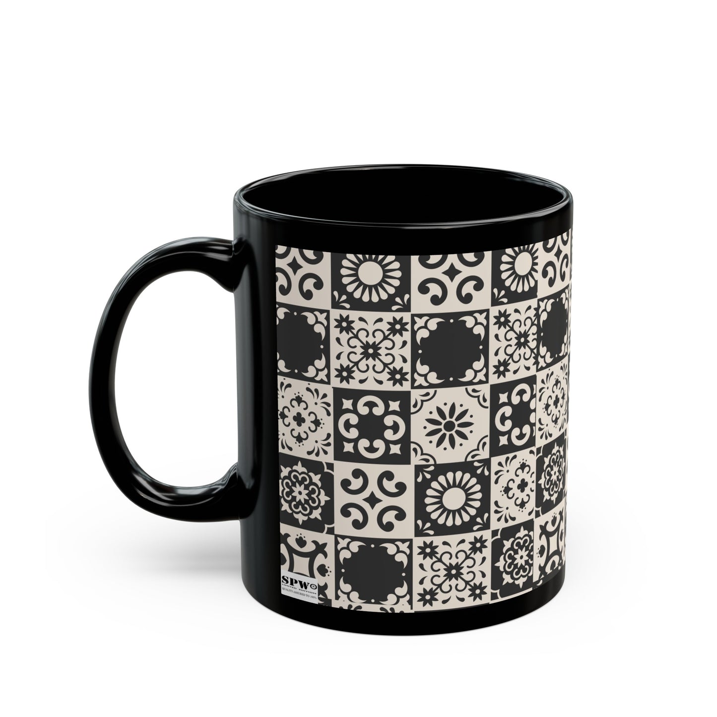 Black Mug (11oz, 15oz)_ N Series SPW CBM PT2WW002_ Limited Edition Black Ceramic Mug by WesternWawes