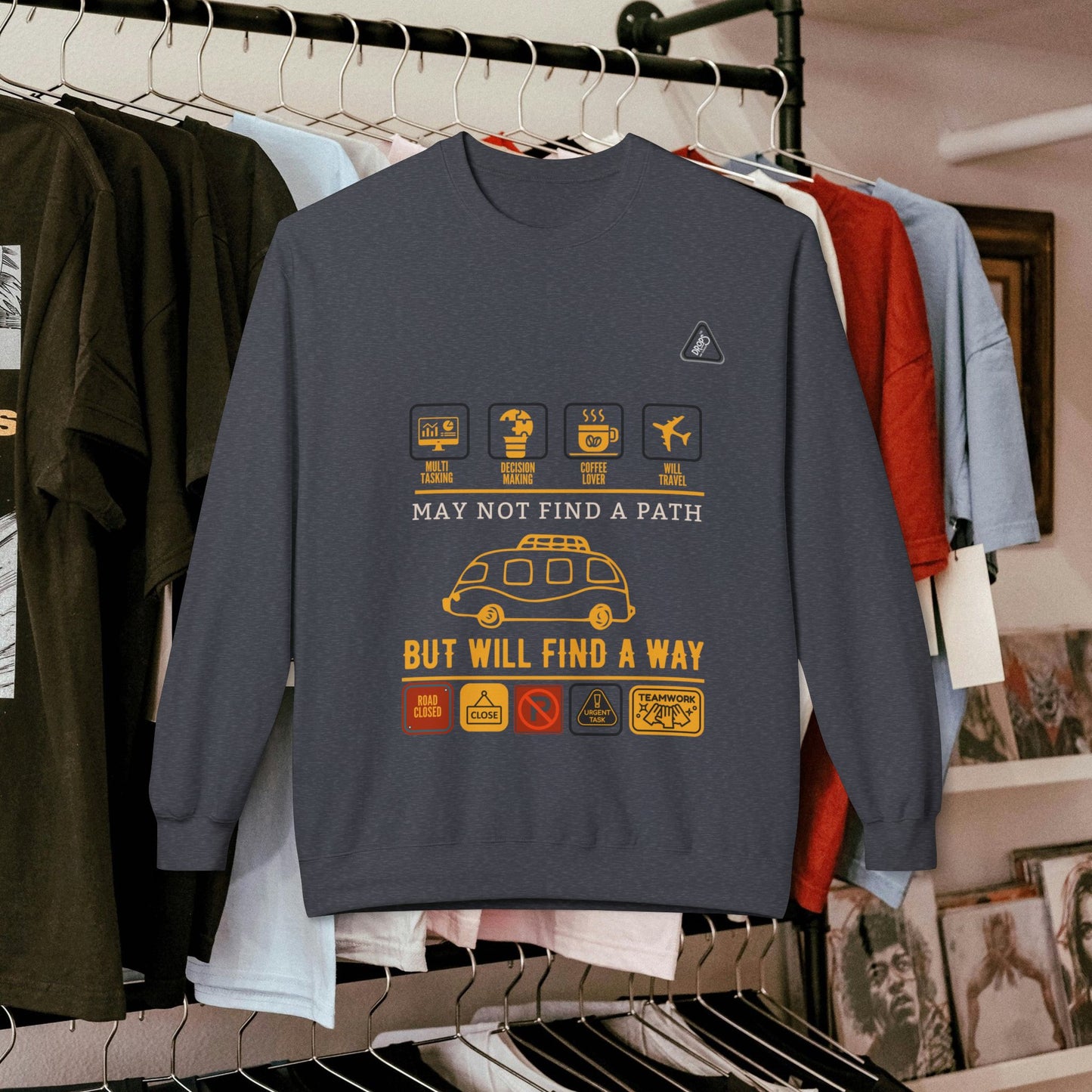 Inspirational Travel Crewneck Sweatshirt - 'May Not Find a Path, But Will Find a Way'_ 02 May 2025_ 001