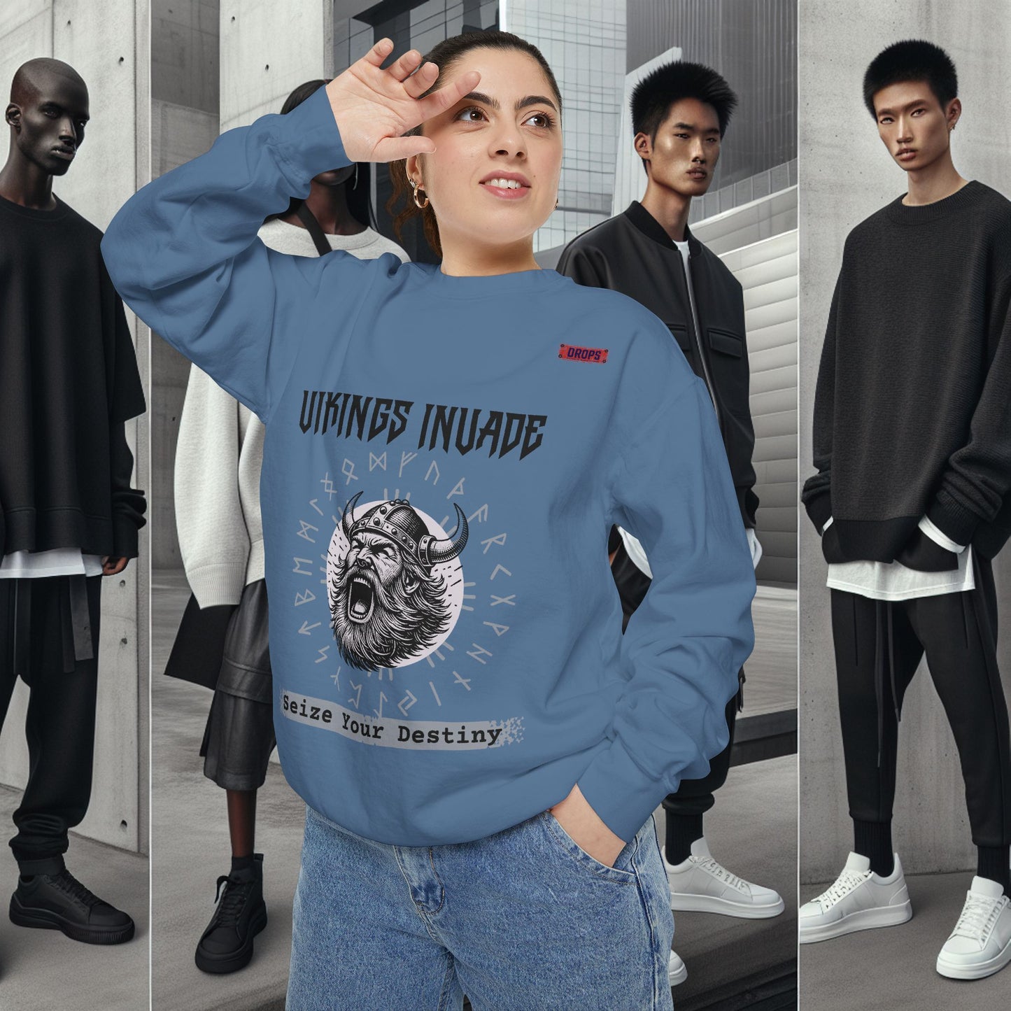 Unisex Garment-dyed Sweatshirt_ Series UWD 063_  Limited Edition Cozy Apparel for Adventurers by WesternWaves: