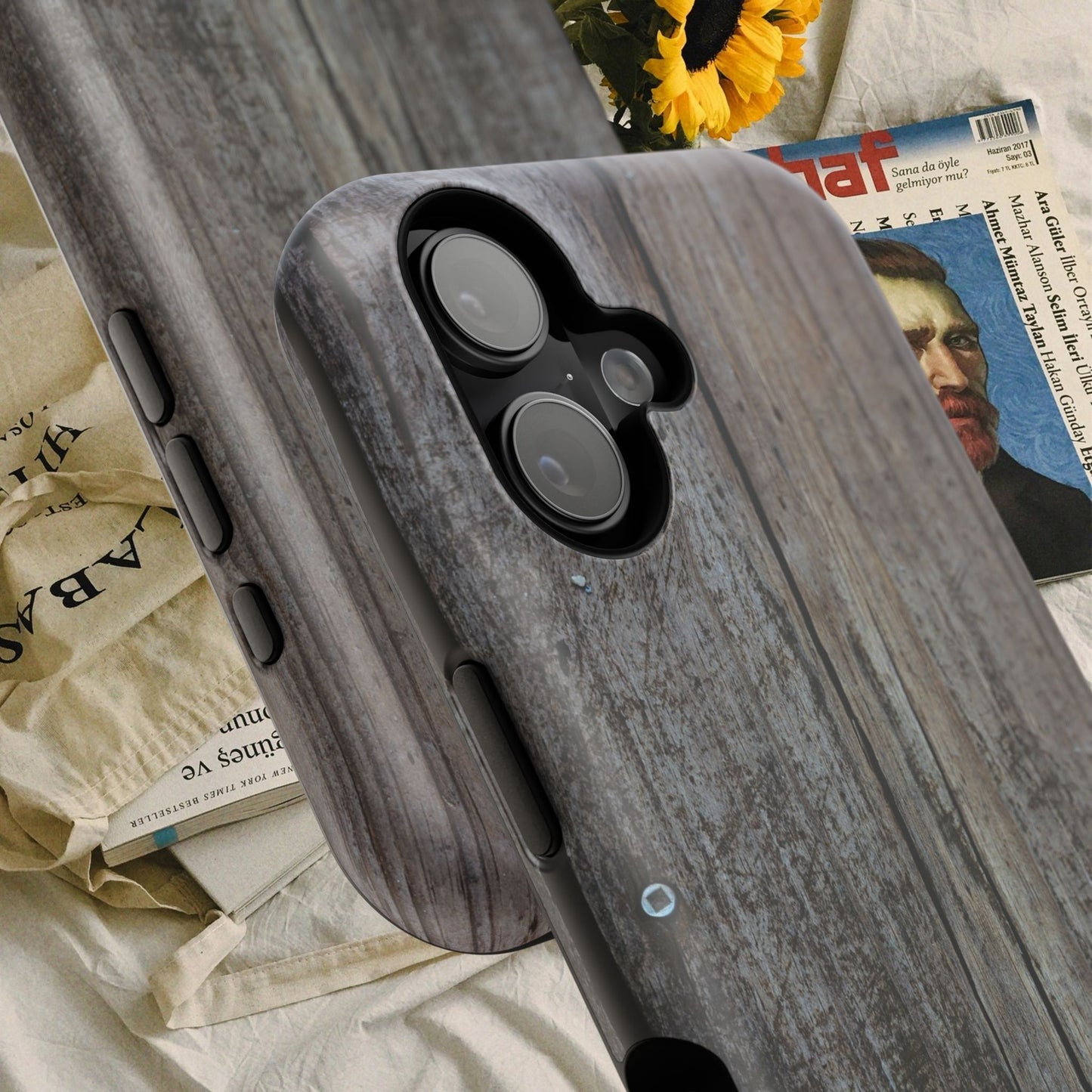 Impact-Resistant Tough Cases_ iPhone Case_ Series N8+ TCPCASE PT2WW006_ Limited Edition  Wooden Grain Phone Case for iPhones by WesternWaves: