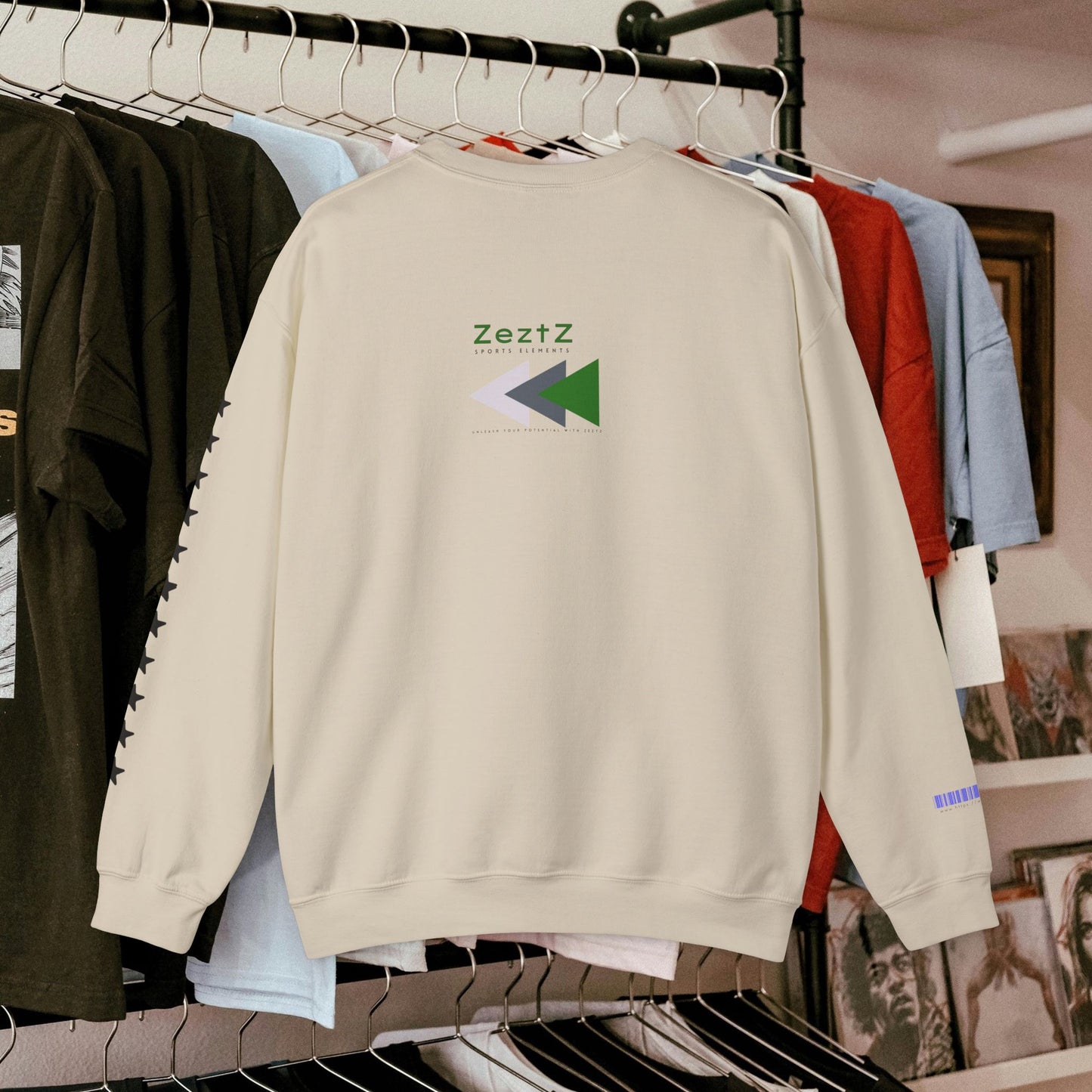 Unisex Heavy Blend™ Crewneck Sweatshirt_ N2 Sports Series SPW UHBCSS PT2WW010_ Limited Edition ‘Zeztz’ Brand Sports Elements by WesternWaves: