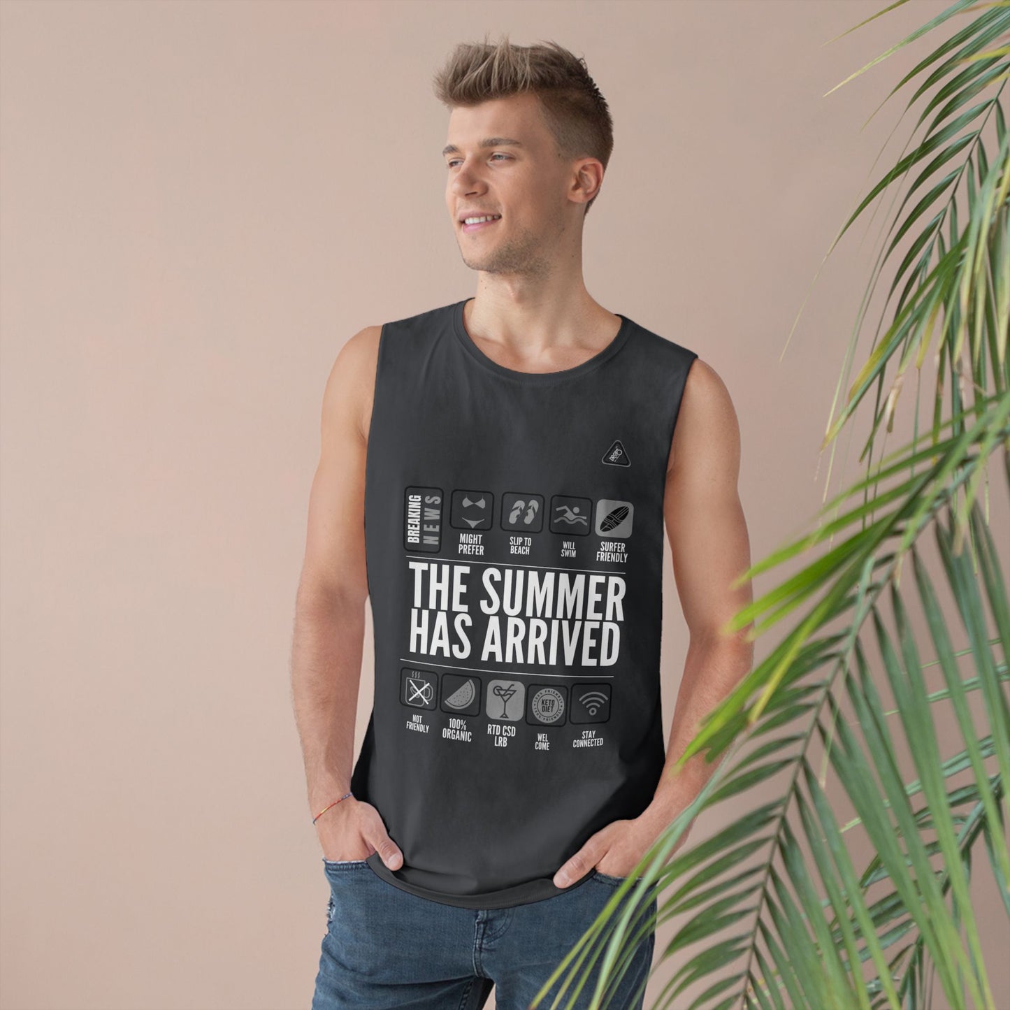 Unisex Summer Vibes Tank Top - 'The Summer Has Arrived' – Organic Cotton_ 09 May 2025_ 001