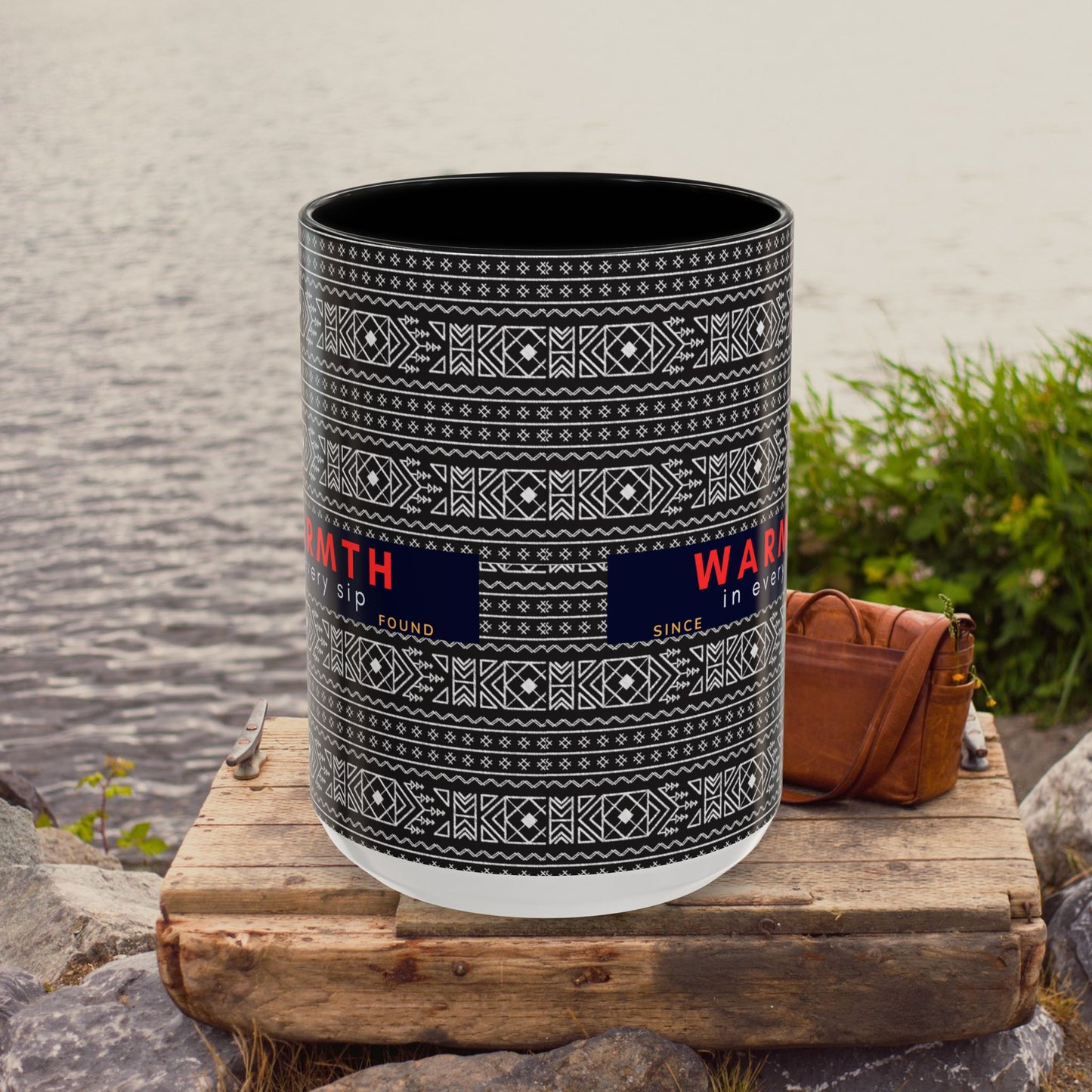 Accent Coffee Mug 11, 15oz_ N2 Series SPW ACM11OZ PT2WW007_ Vibrant Limited Edition Design by WesternWawes: