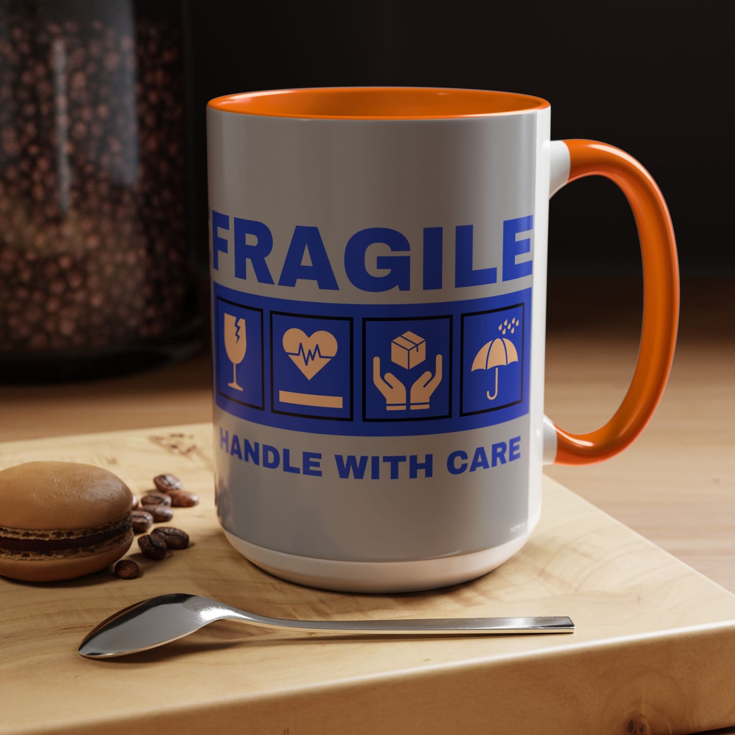 Accent Coffee Mug 11, 15oz_ N2+ Series ACM11OZ PT2WW006_ Vibrant Limited Edition Design by WesternWawes: