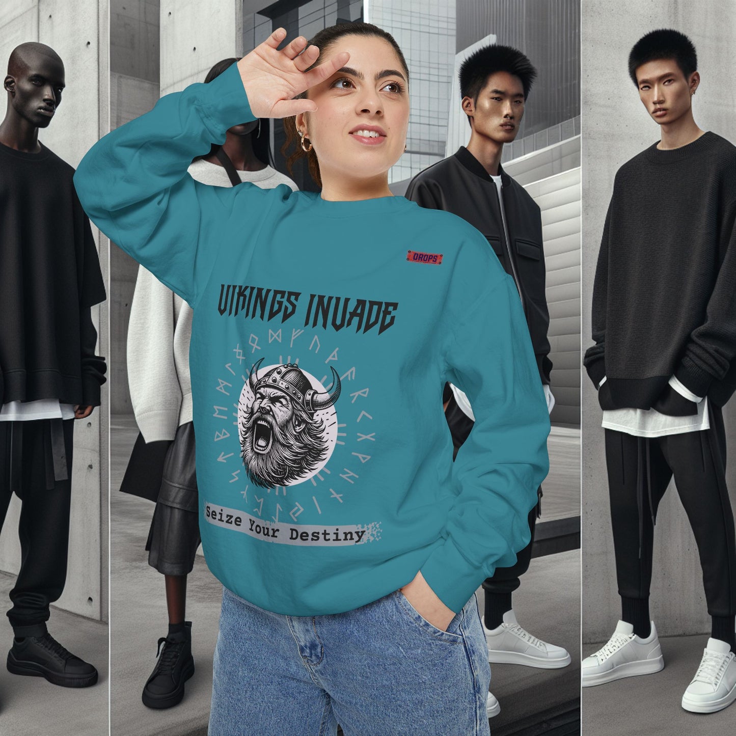 Unisex Garment-dyed Sweatshirt_ Series UWD 063_  Limited Edition Cozy Apparel for Adventurers by WesternWaves: