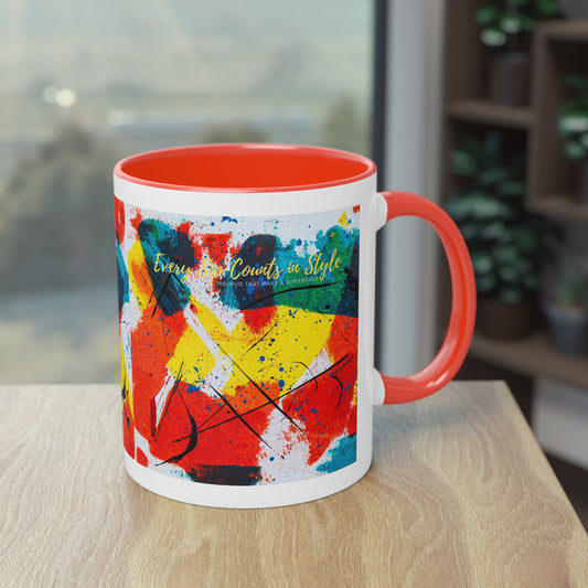 Two-Tone Coffee Mug, 11oz_ N2+ Series TTCMUG PT2WW003_ Limited Edition Sipping Experience Both Pleasurable & Convenient by WesternWaves: