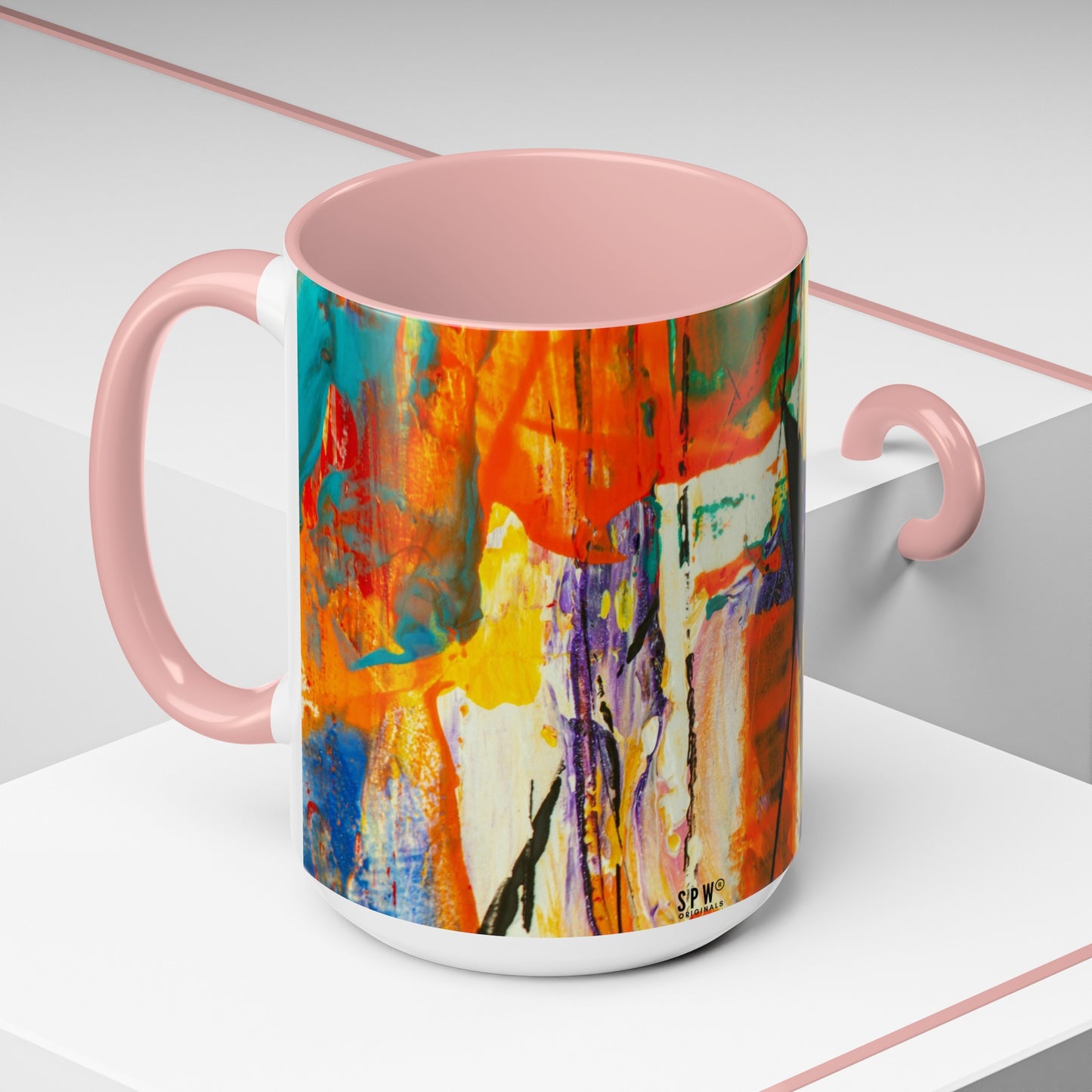 Accent Coffee Mug (11, 15oz)_ N2 Series SPW ACMUG PT2WW002_ Limited Edition Mug by WesternWaves: