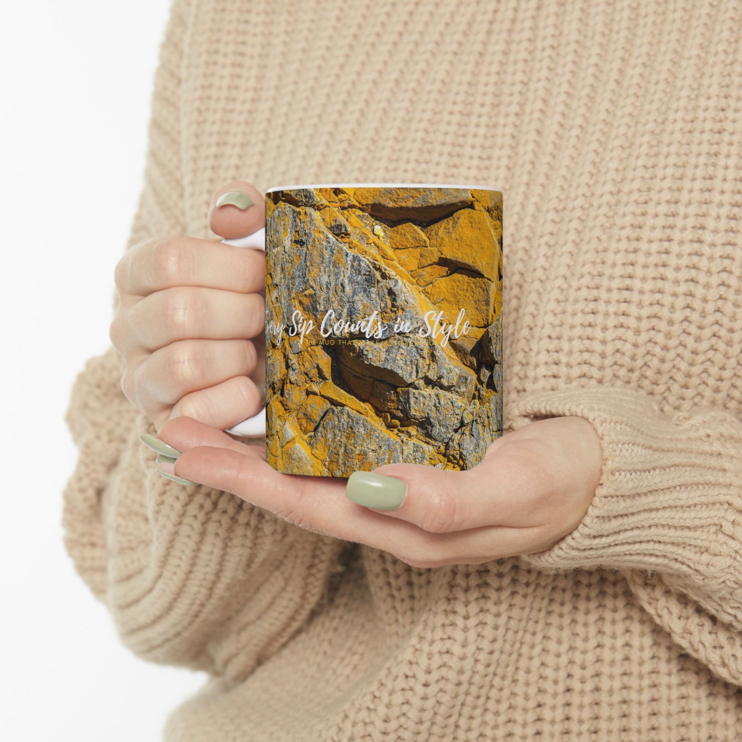 Ceramic Mug (11oz, 15oz)_ N2 Series SPW CM11, 15OZ PT2WW002_ Limited Edition Ceramic Masterpiece by WesternWaves: