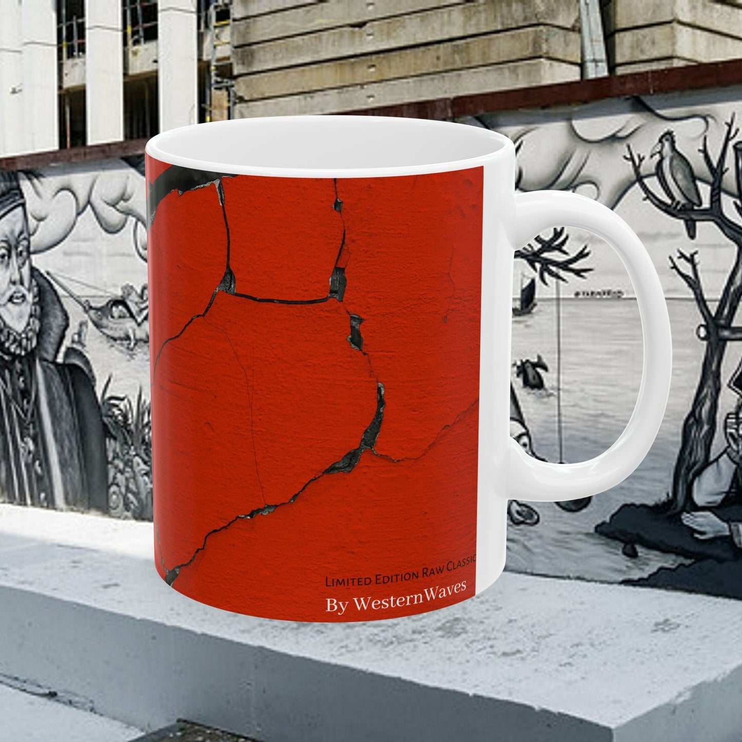 Ceramic Mug (11oz, 15oz)_ N2 Series SPW CM11, 15OZ PT2WW010_ Limited Edition Ceramic Masterpiece by WesternWaves: