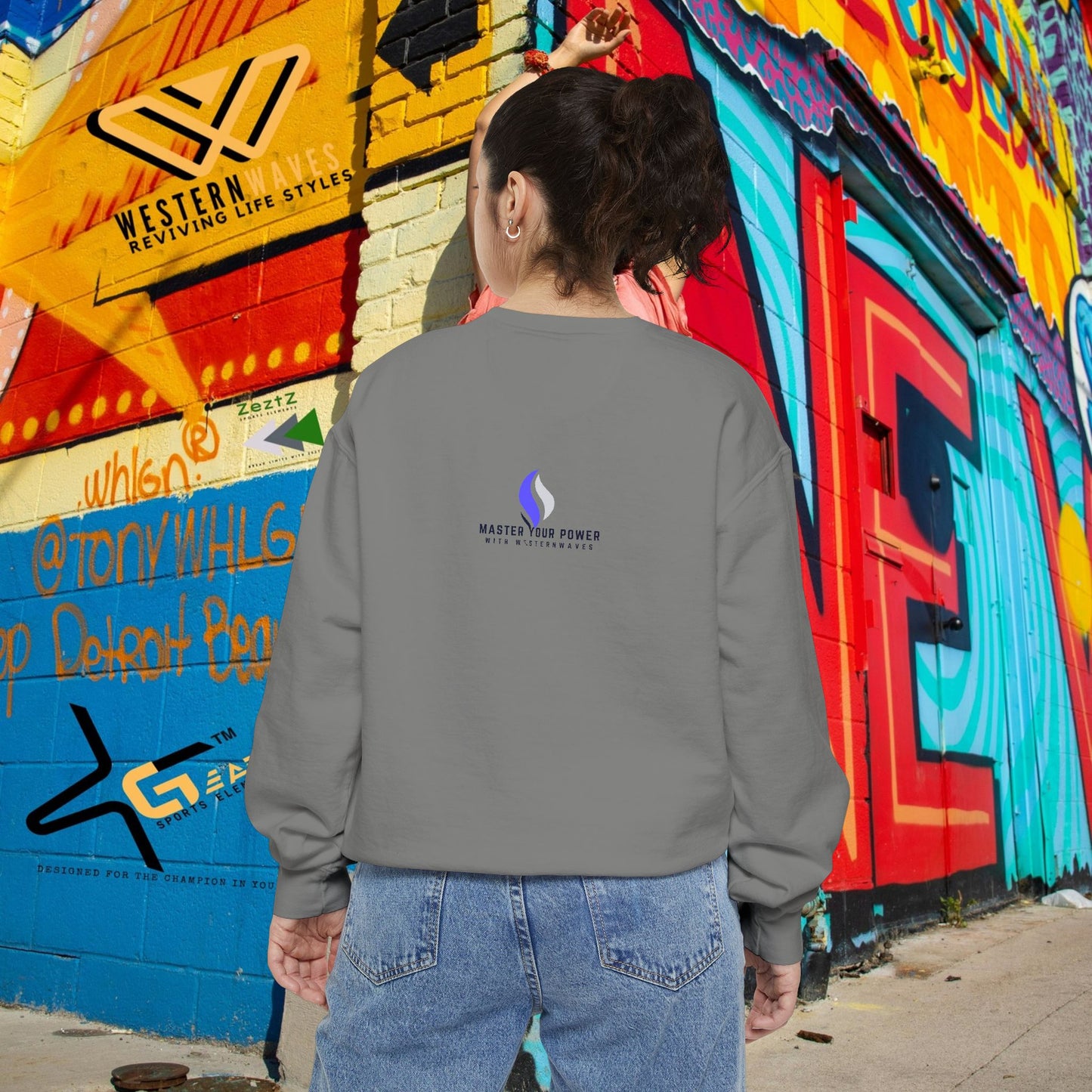 Unisex Garment-Dyed Sweatshirt_ N2 Series SPW UGDSS PT2WW002WesternWaves Limited Edition