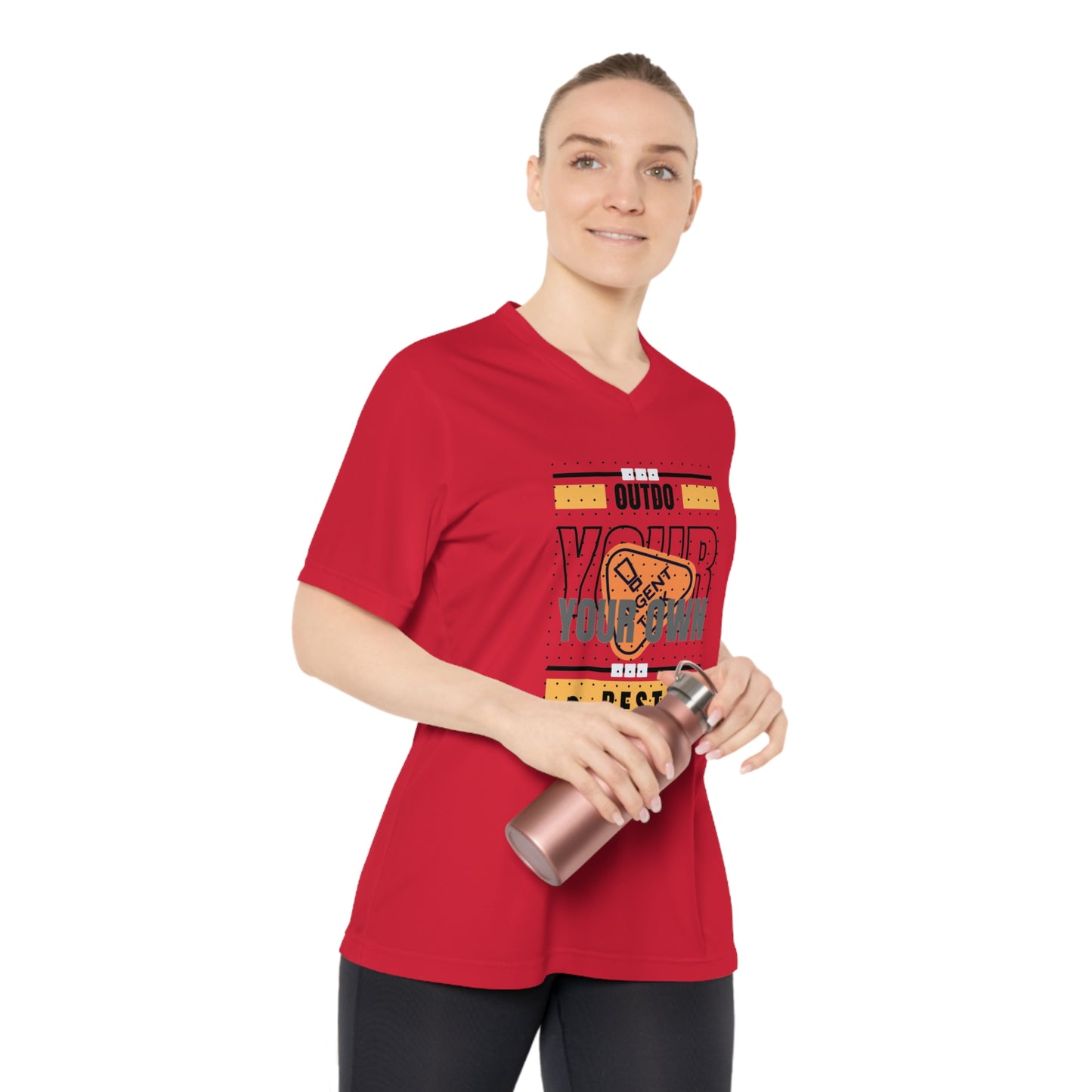 Women's Performance V-Neck T-Shirt_ N2 Series WPVNTS PT2WW002_ Limited Edition Reliable High-Performance Reliable Companion Under ‘EagalZ’ Series of Sports Elements by WesternWaves: