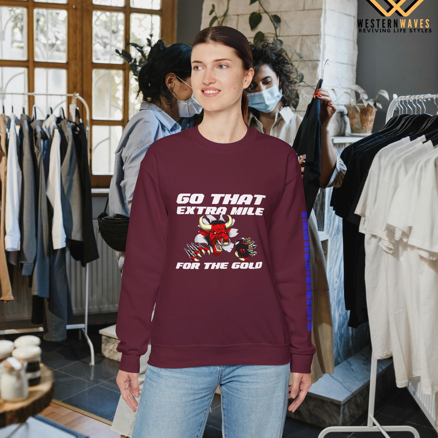 Unisex Heavy Blend™ Crewneck Sweatshirt_ N2 Sports Series SPW UHBCSS PT2WW005_ Limited Edition ‘Zeztz’ Brand Sports Elements by WesternWaves: