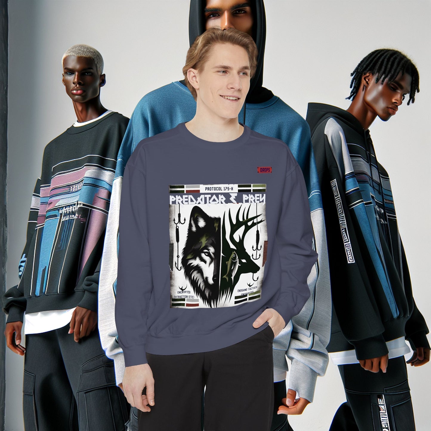 Predator & Prey Sweatshirt_ 03 Sep 2025_ Cozy Unisex Pullover, Nature Lover Apparel, Gifts for Wildlife Enthusiasts, Fall Fashion Layer