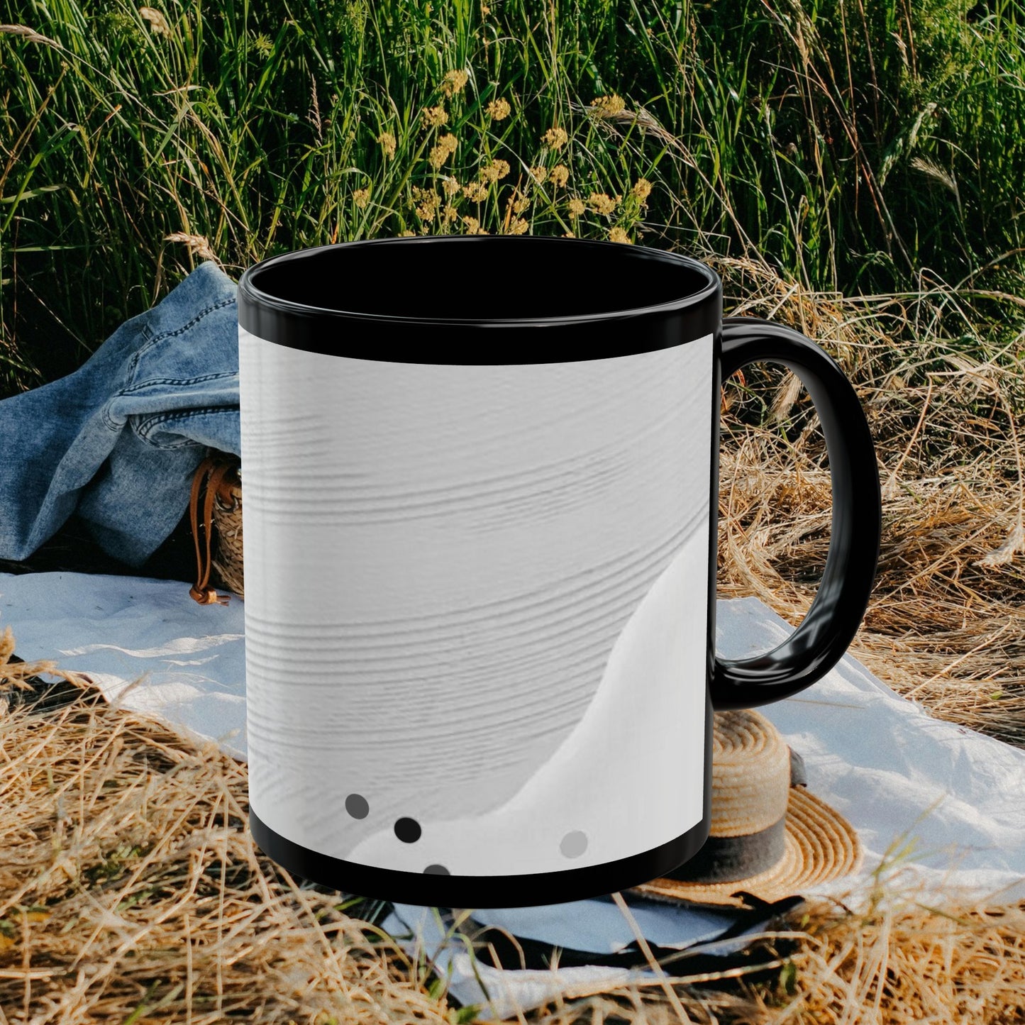 Black Mug (11oz, 15oz)_ N Series SPW CBM PT2WW005_ Limited Edition Black Ceramic Mug by WesternWaves