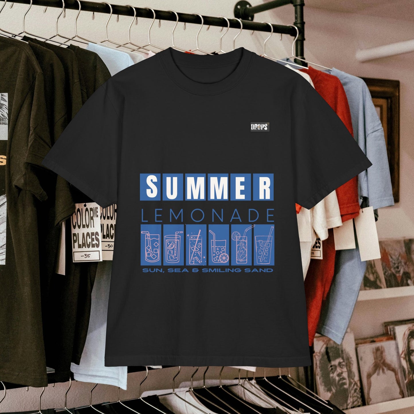 Summer Lemonade Unisex Drop-Shoulder T-Shirt_ Chill Vibes for Sun Lovers_ 17 May 2025_ 001